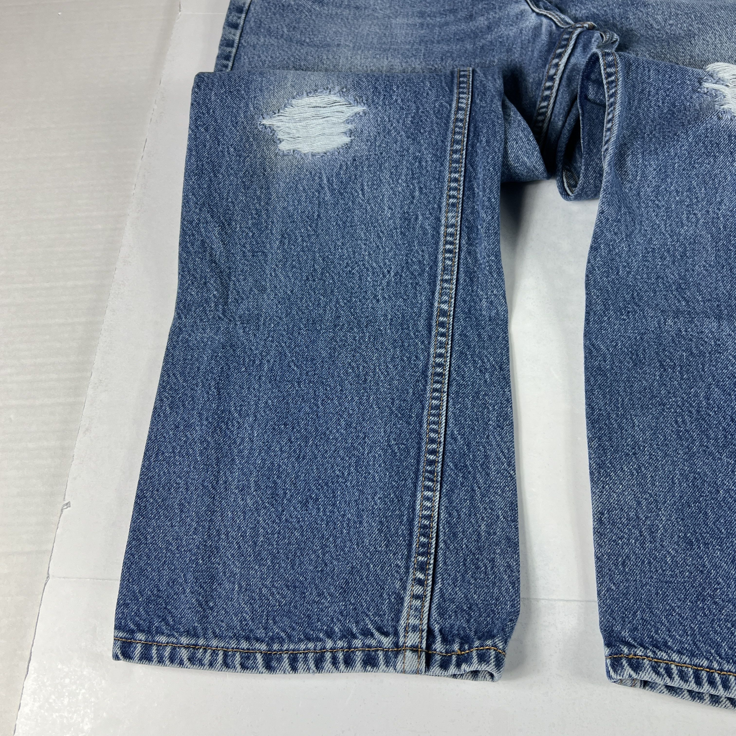 Levi's × Vintage VTG Levi's Jeans 517 Boot Cut Blue Faded Distressed Denim Size US 36 / EU 52 - 8 Thumbnail