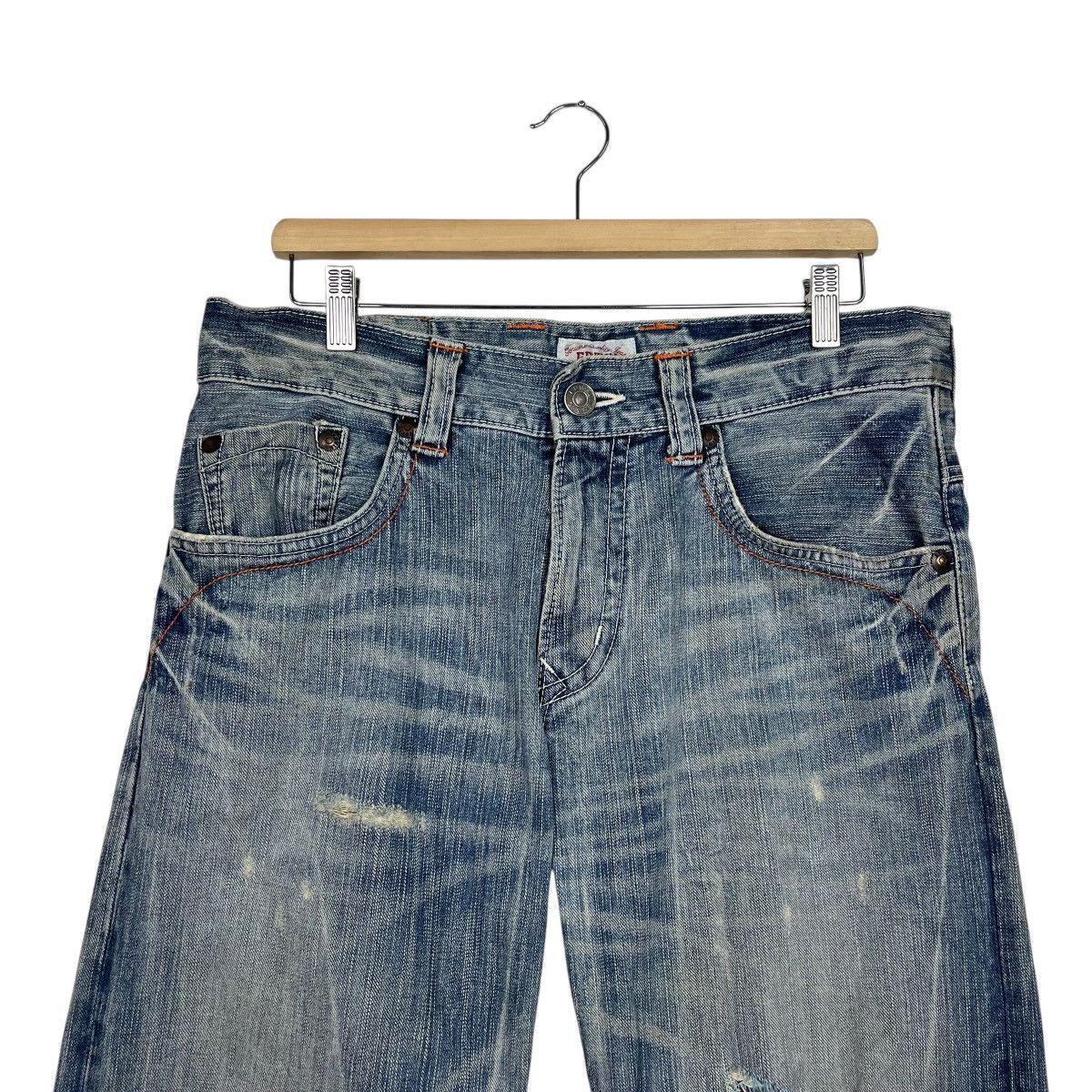 Edwin Vintage Edwin Distressed Workwear Denim Jeans Size US 34 / EU 50 - 2 Thumbnail