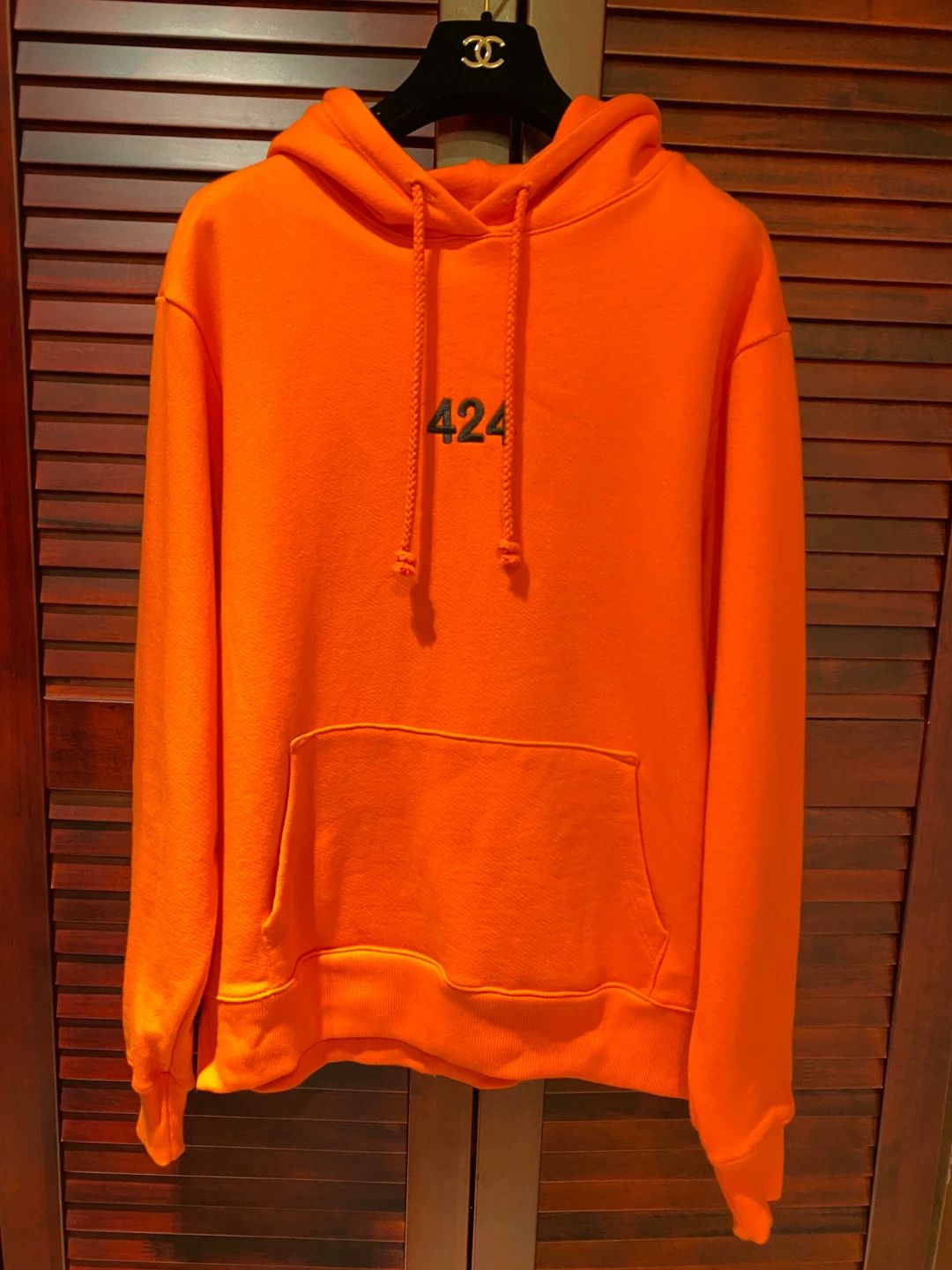 424 Orange Embroidered Logo Hoodie for Men Size US M / EU 48-50 / 2 - 1 Thumbnail