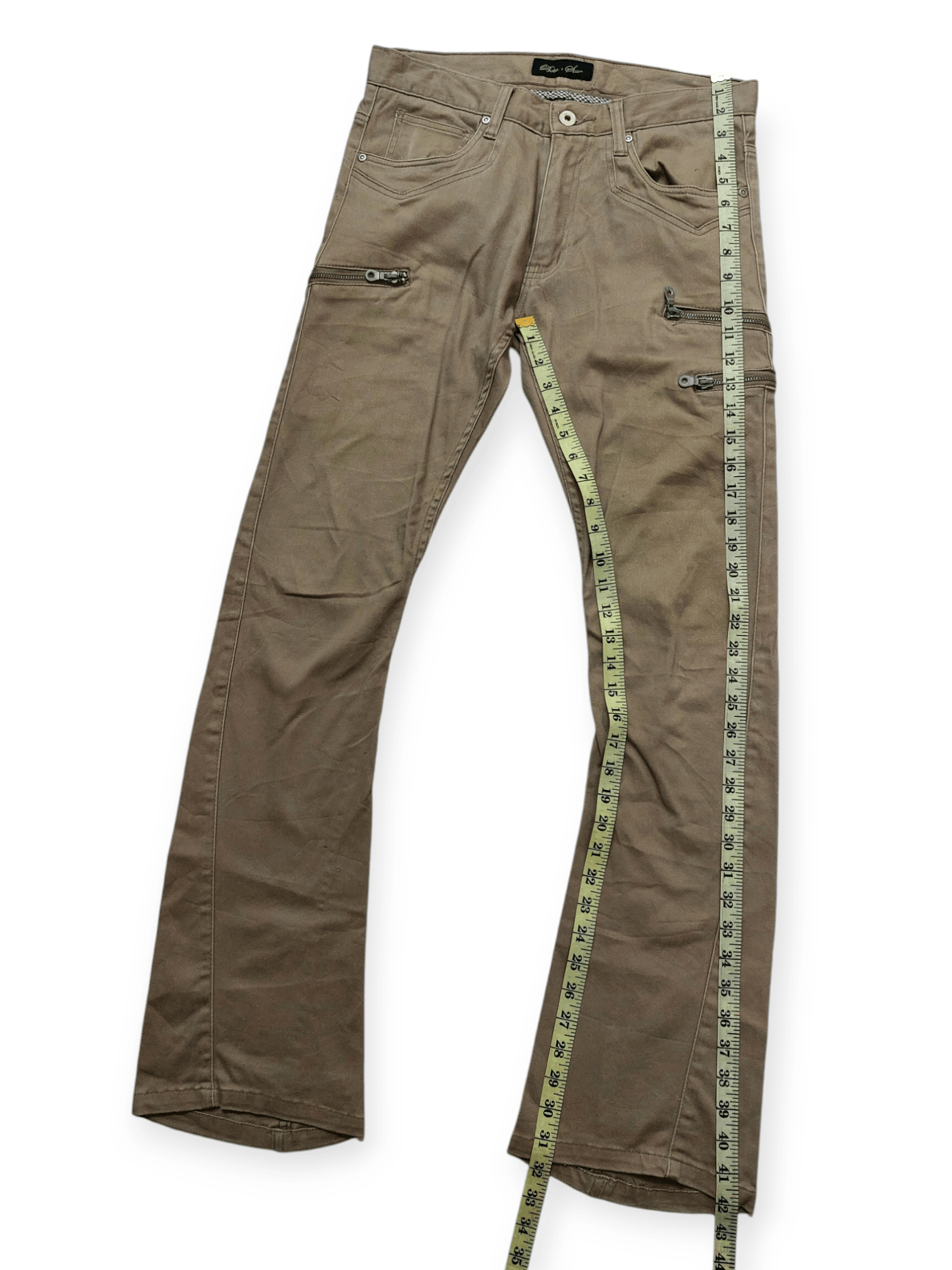 Vintage 🔥 Flare Bike + Star Multi Zipper Denim Size US 30 / EU 46 - 16 Thumbnail