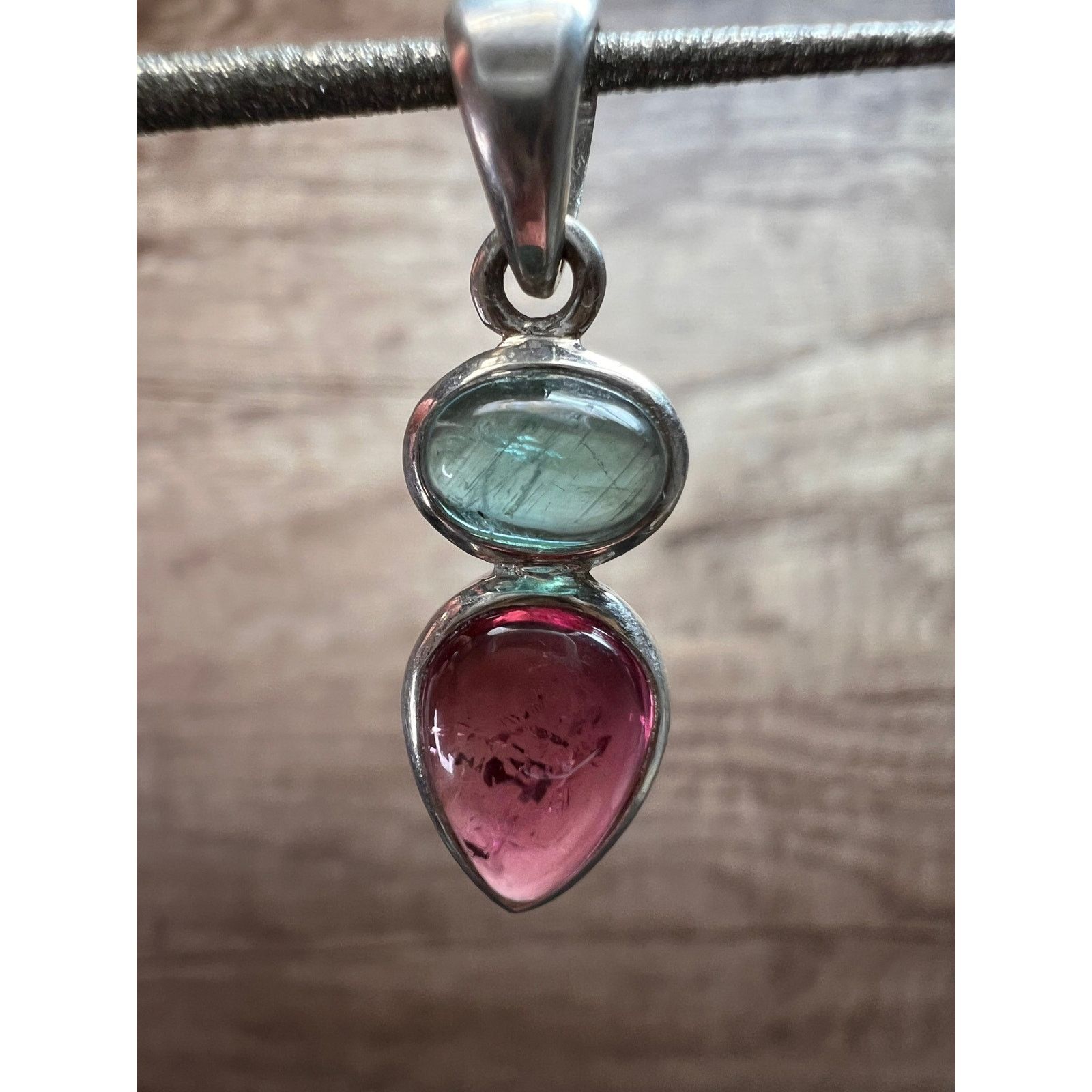 Other NEW indicolite and pink tourmaline 925 pendant 2.08 grams Size ONE SIZE - 5 Thumbnail