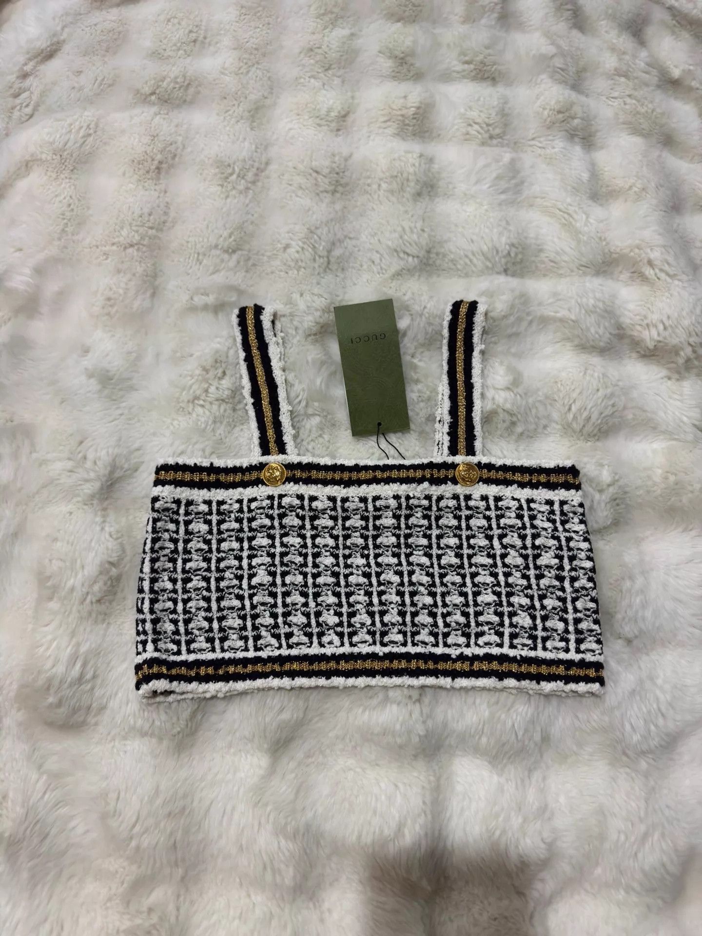 Gucci Gucci Woven Gold Buckle Women's Cami Top M New With Tags Size M / US 6-8 / IT 42-44 - 1 Thumbnail