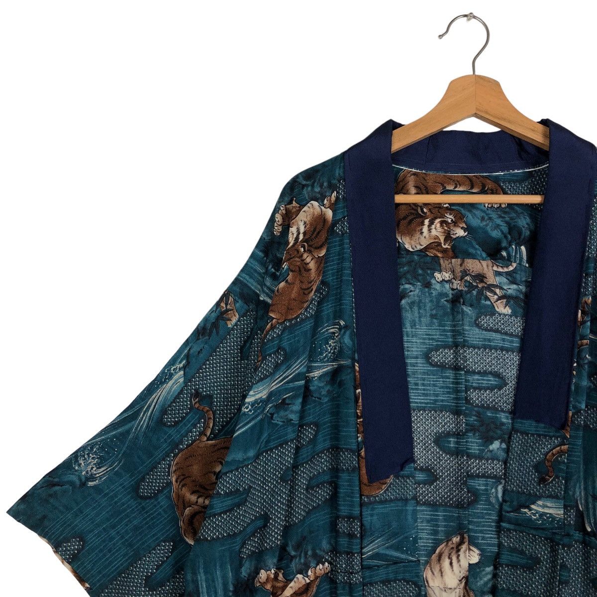 Japanese Brand 🔥90’s Vintage Traditional Japanese Kimono Over Print Tiger Size L / US 10 / IT 46 - 6 Thumbnail