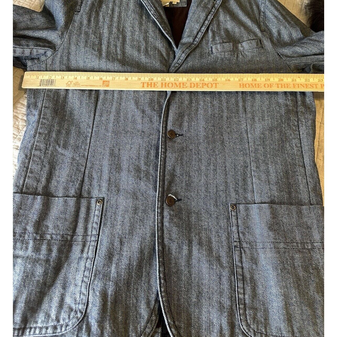 The Territory Ahead VTG TERRITORY AHEAD COTTON TWILL LINED BLUE BLAZER JACKET Size US L / EU 52-54 / 3 - 4 Thumbnail