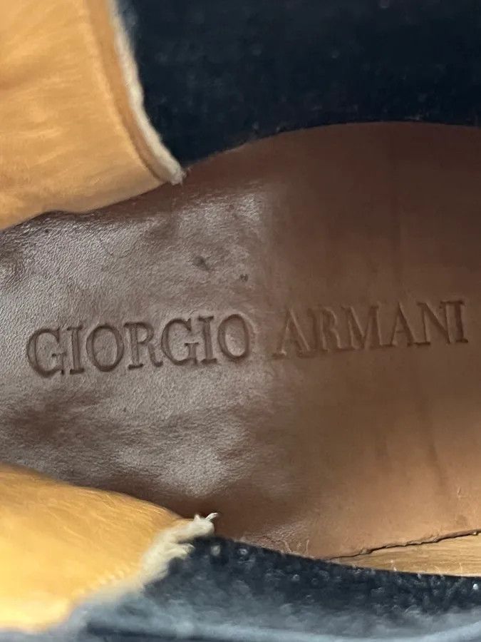 Giorgio Armani 2000s Giorgio Armani Black Leather Ankle Boots Size US 7.5 / EU 40-41 - 9 Thumbnail