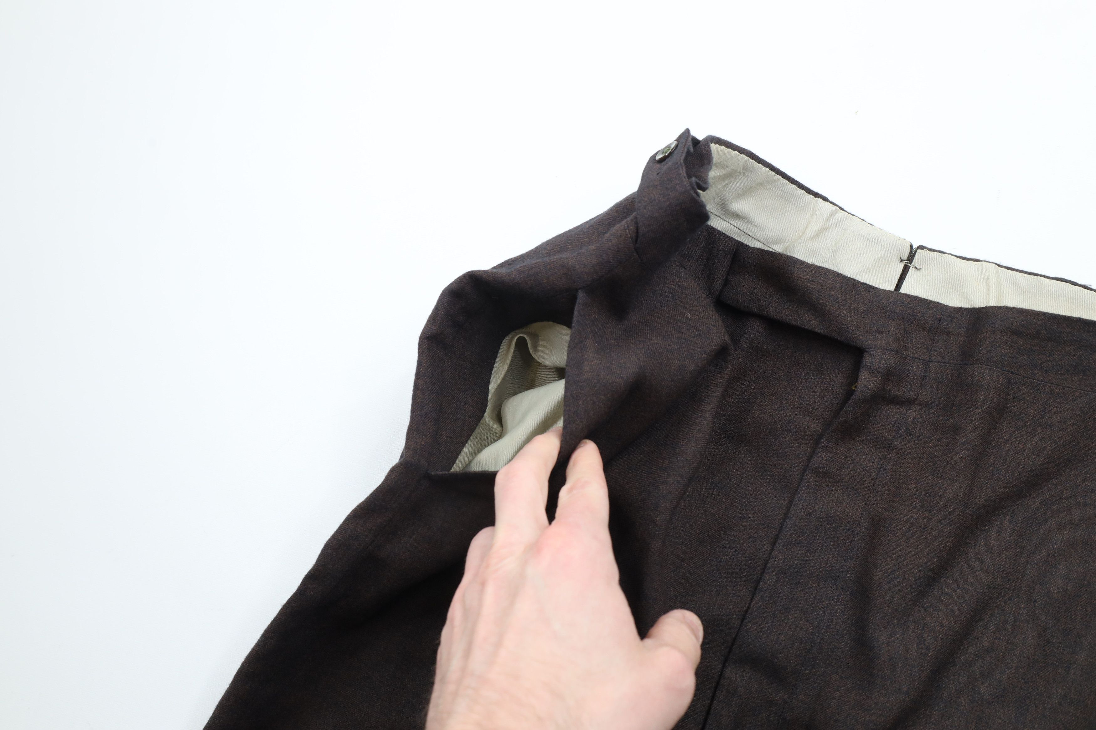 Vintage Vintage 50s 60s Streetwear Trousers Pants Heather Brown USA Size US 34 / EU 50 - 7 Thumbnail