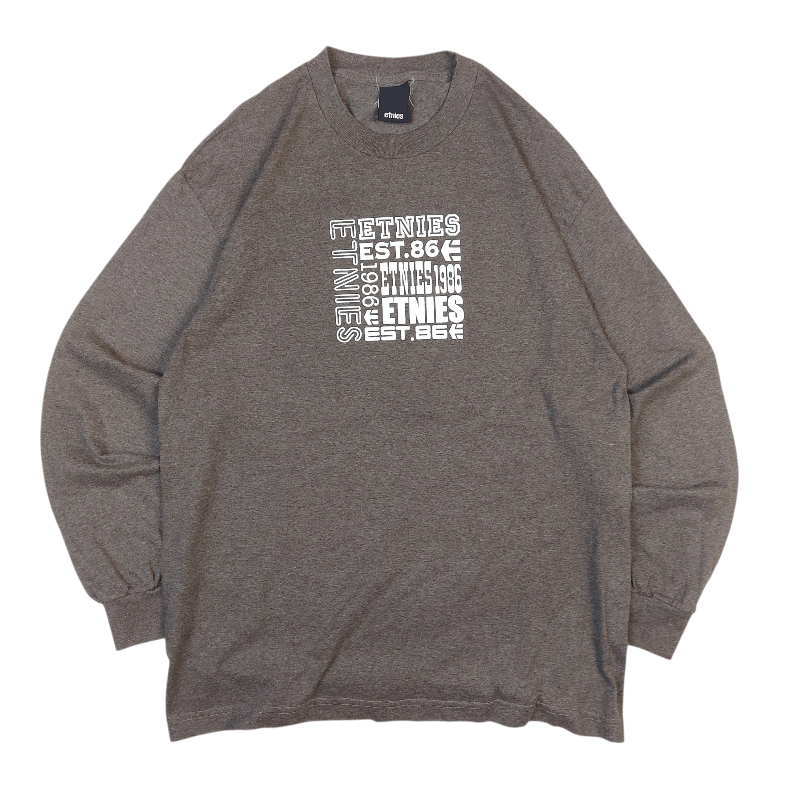 Etnies Vintage 90s Y2K Etnies Skateboards EST 1986 Long Sleeve TEE Size US L / EU 52-54 / 3 - 1 Thumbnail