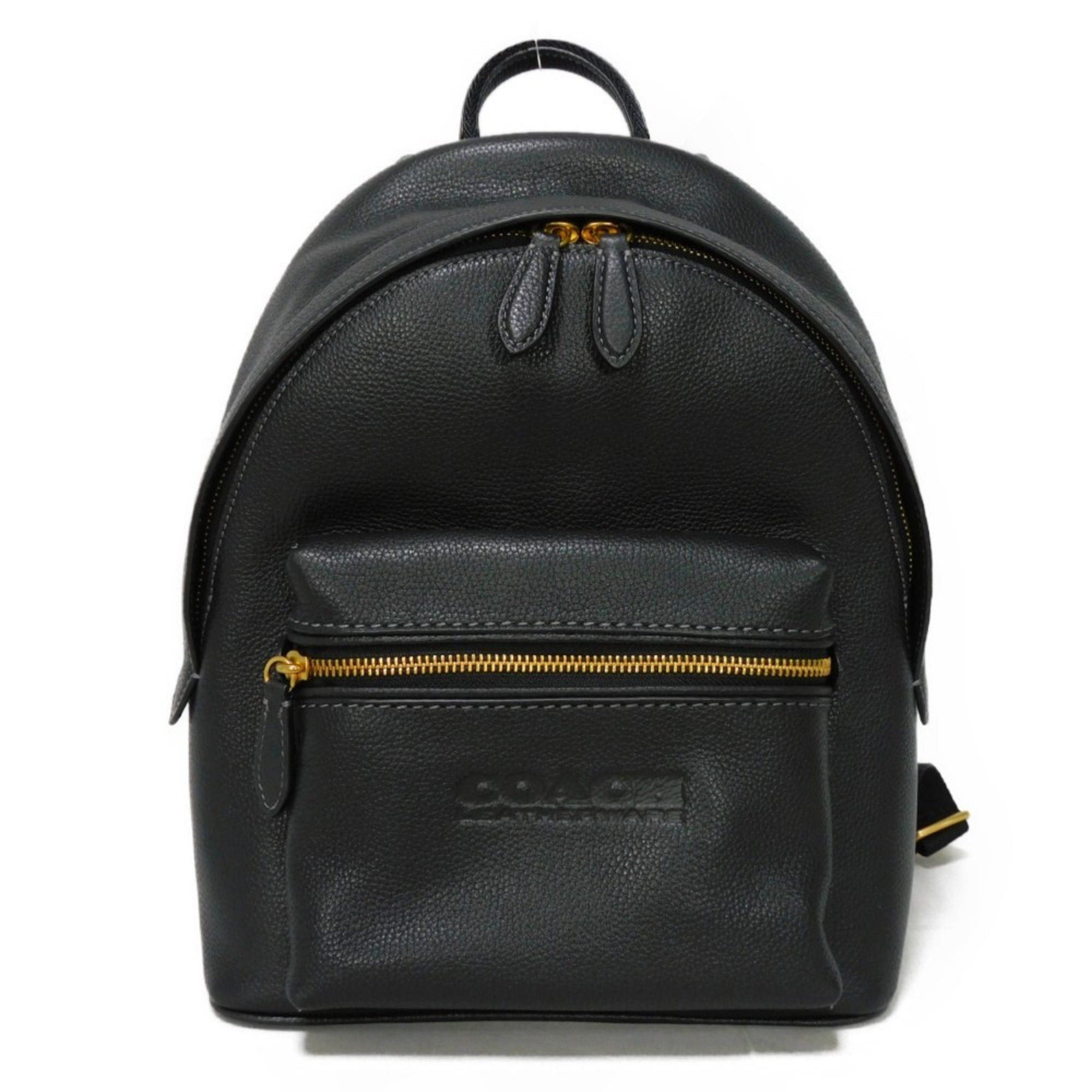 image of Coach Rucksack Backpack Charter Daypack 24 Pebbled Leather Calf Embossed Black C8472 Women's Bag