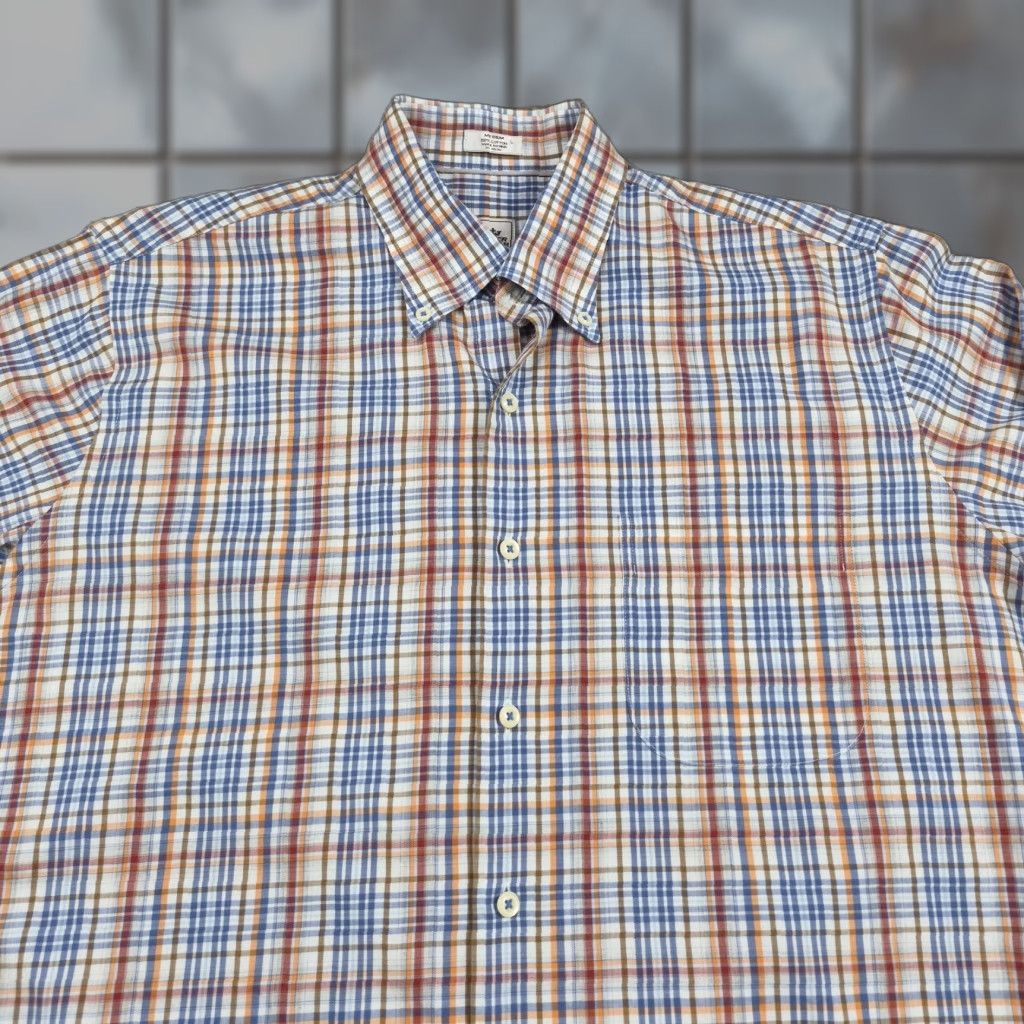 Peter Millar Peter Millar Button Up Shirt Mens Medium Plaid Long Sleeve Cotton Casual Shirt Size US M / EU 48-50 / 2 - 1 Thumbnail