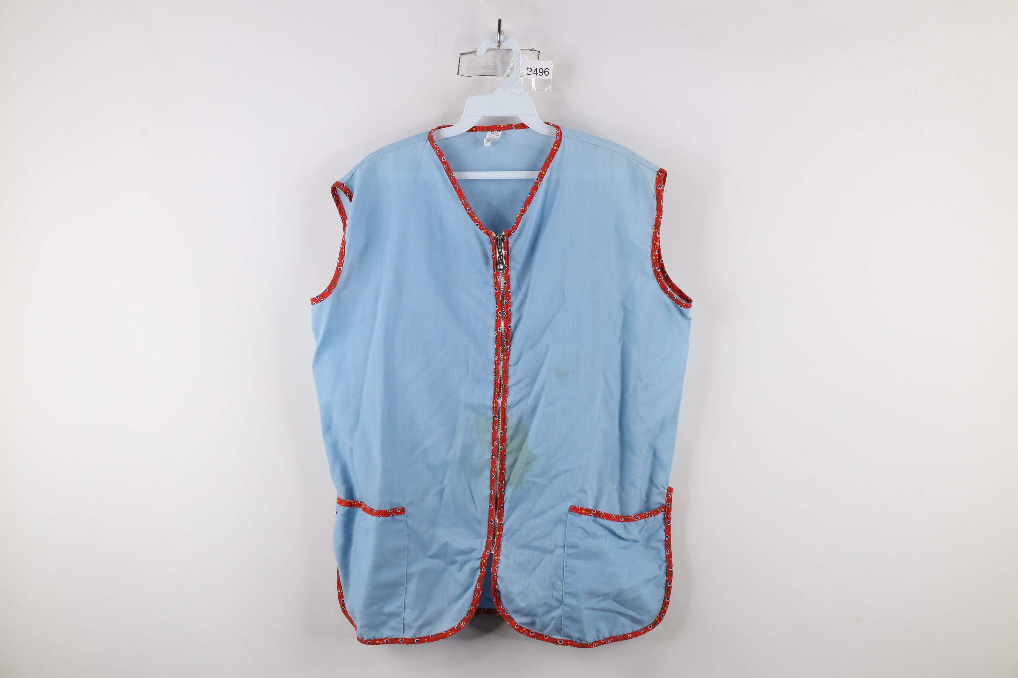 Vintage Vintage 70s Streetwear Heart Flower Trim Full Zip Vest USA Size L / US 10 / IT 46 - 1 Thumbnail