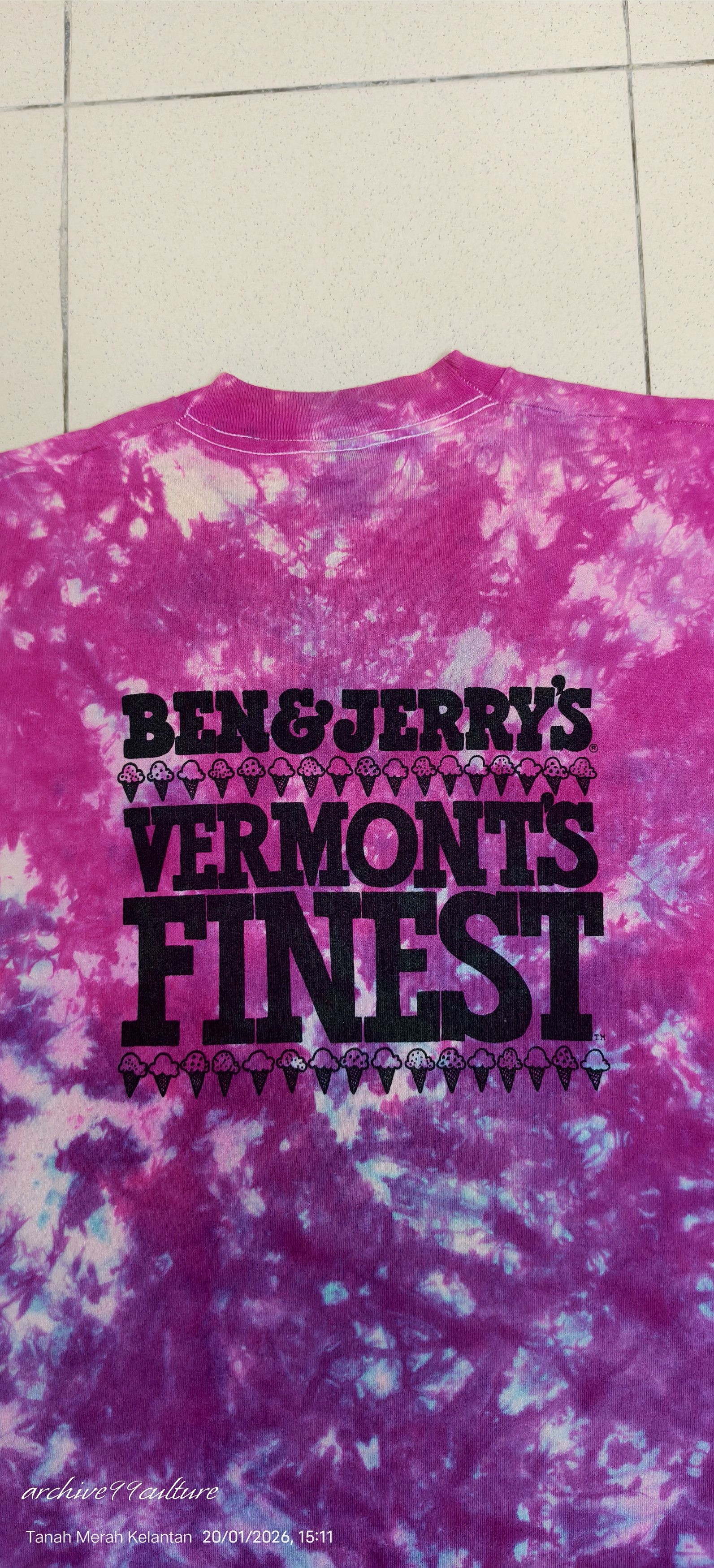 Grateful Dead 90s USA Ben & Jerry's Cherry Garcia Ice psychedelic rock Size US S / EU 44-46 / 1 - 7 Thumbnail