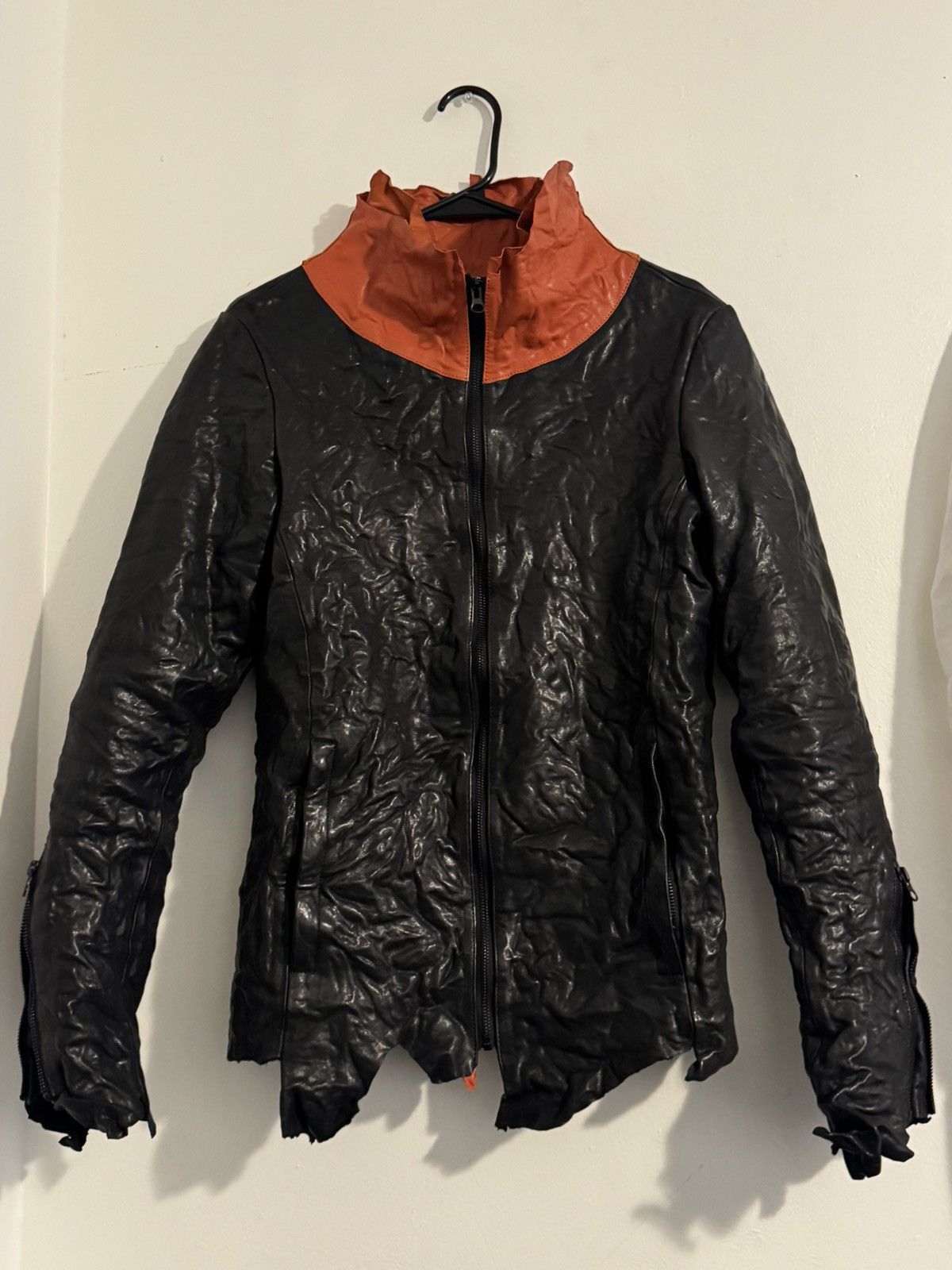 Rick Owens Yvette Lamónt 1/1 Molten Lava leather jacket Size US M / EU 48-50 / 2 - 1 Thumbnail