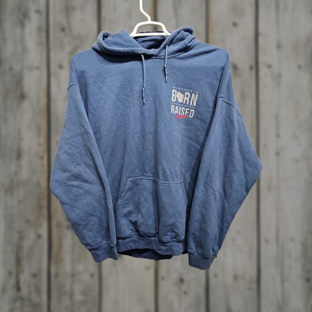 Vintage Leinenkugel's Hooded Hoodie Sweatshirt Wisconsin Beer Mens Large Blue Sweatshirt Hooded Graphic Print Fall Winter Long Sleeve Mens Size US L / EU 52-54 / 3 - 1 Thumbnail
