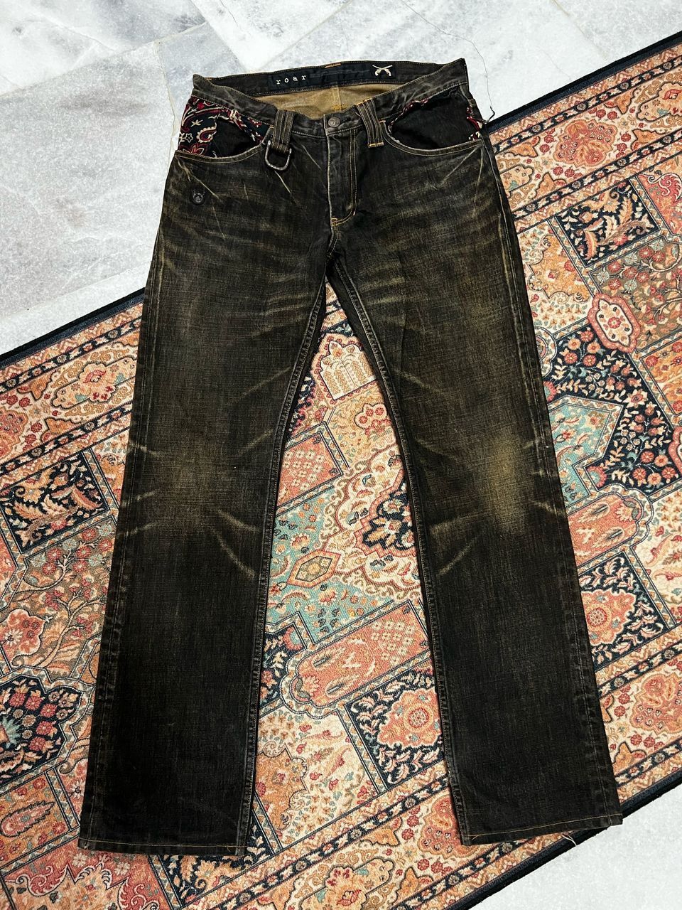 If Six Was Nine × Japanese Brand Vintage Roar Love And Peace Distress Denim Jeans Size US 32 / EU 48 - 1 Thumbnail