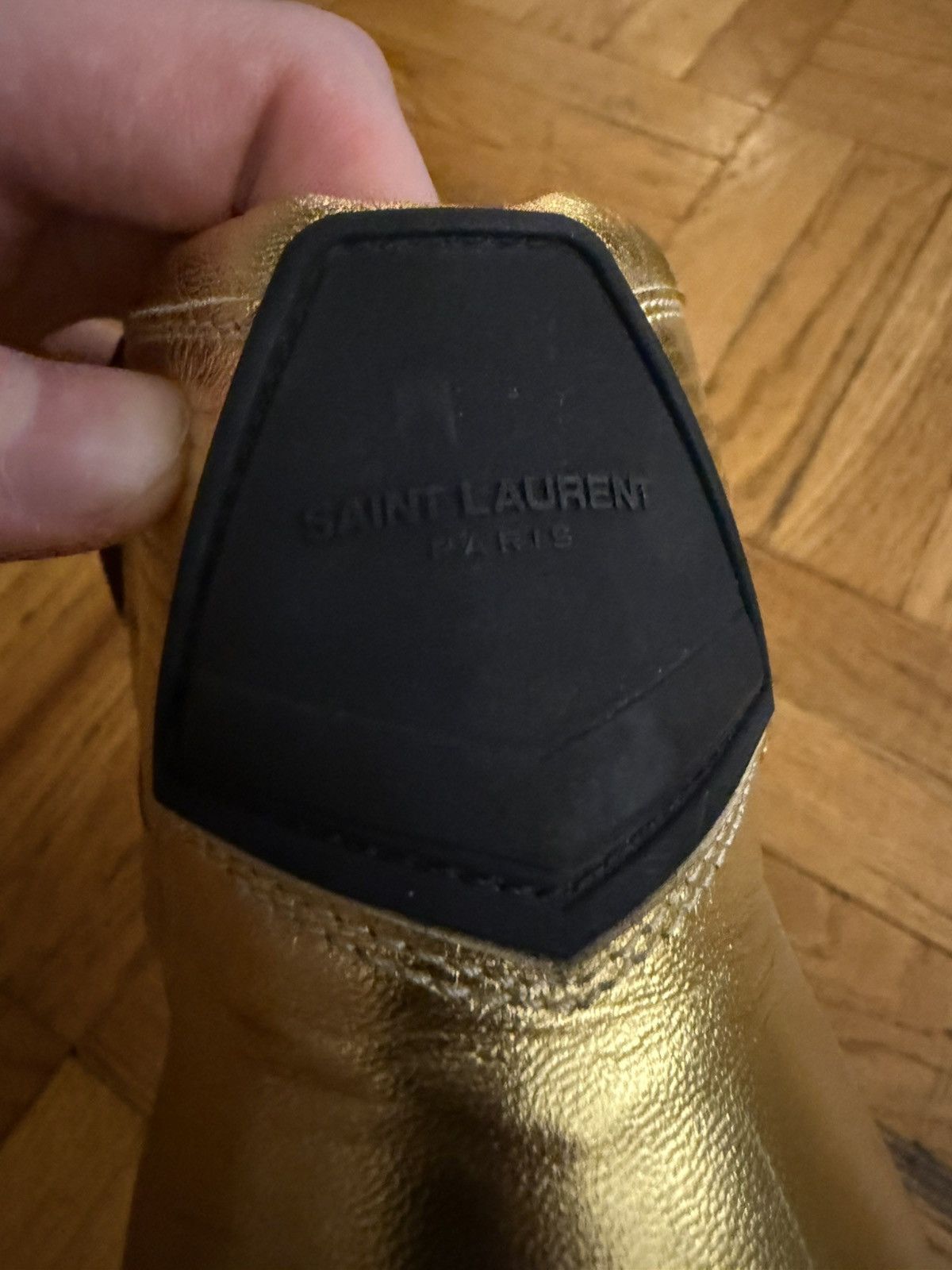 Saint Laurent Paris × Yves Saint Laurent FW15 SAINT LAURENT PARIS GOLD HI-TOP sz EU43/US10 Size US 10 / EU 43 - 8 Thumbnail