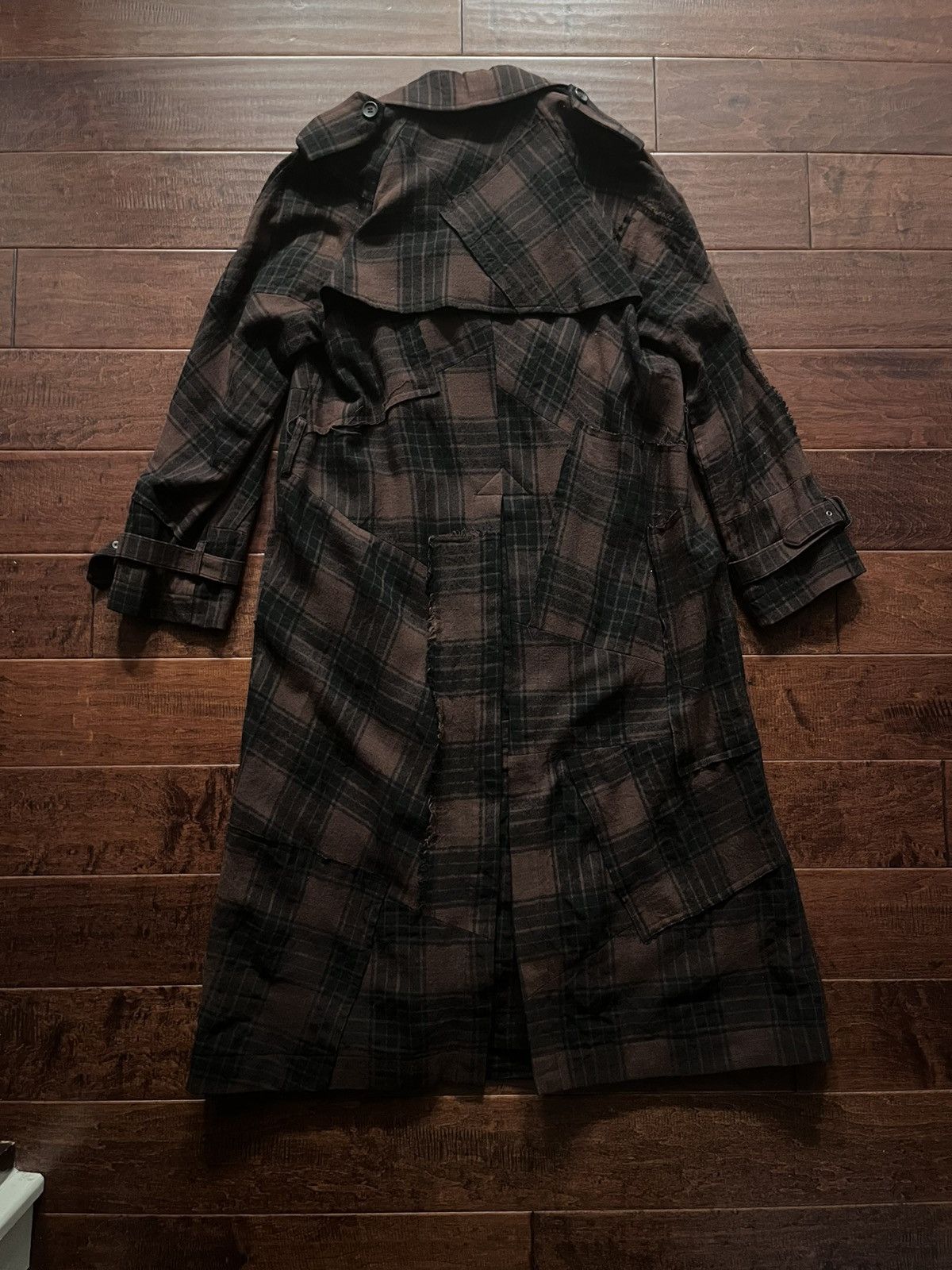 Comme des Garcons AW2002 Junya Watanabe Comme Des Garcons Tartan Trench Coat Size US M / EU 48-50 / 2 - 7 Thumbnail