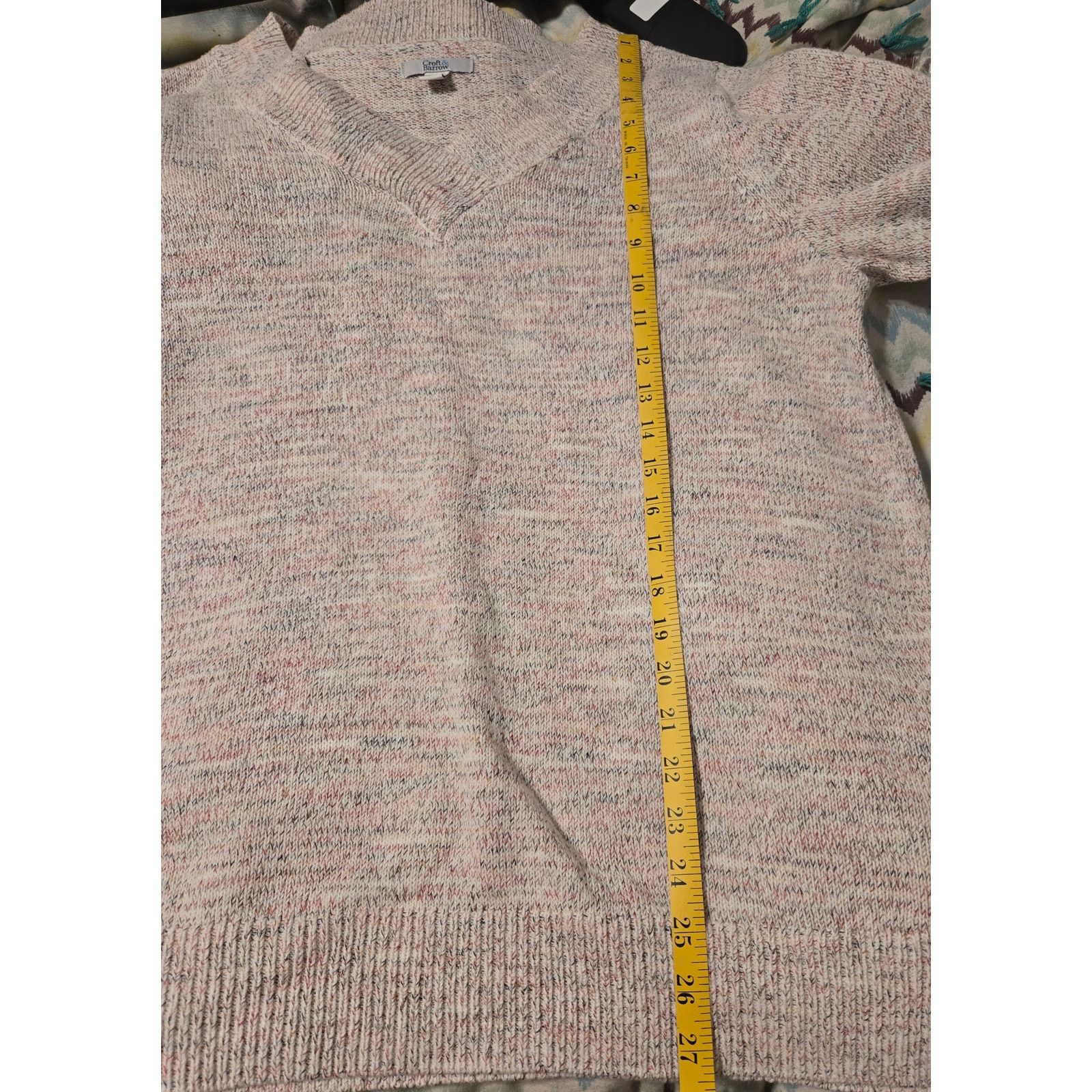 Croft & Barrow Croft & Barrow Women's Plus 1X Marled V-Neck Sweater Size XL / US 12-14 / IT 48-50 - 8 Thumbnail