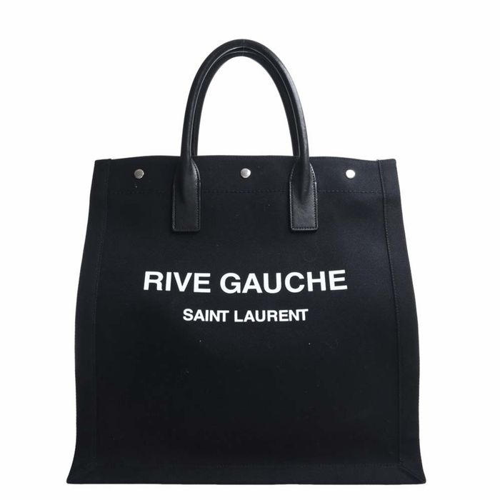 Saint Laurent Paris Saint Laurent Cava Rive Gauche Canvas Leather Tote ...