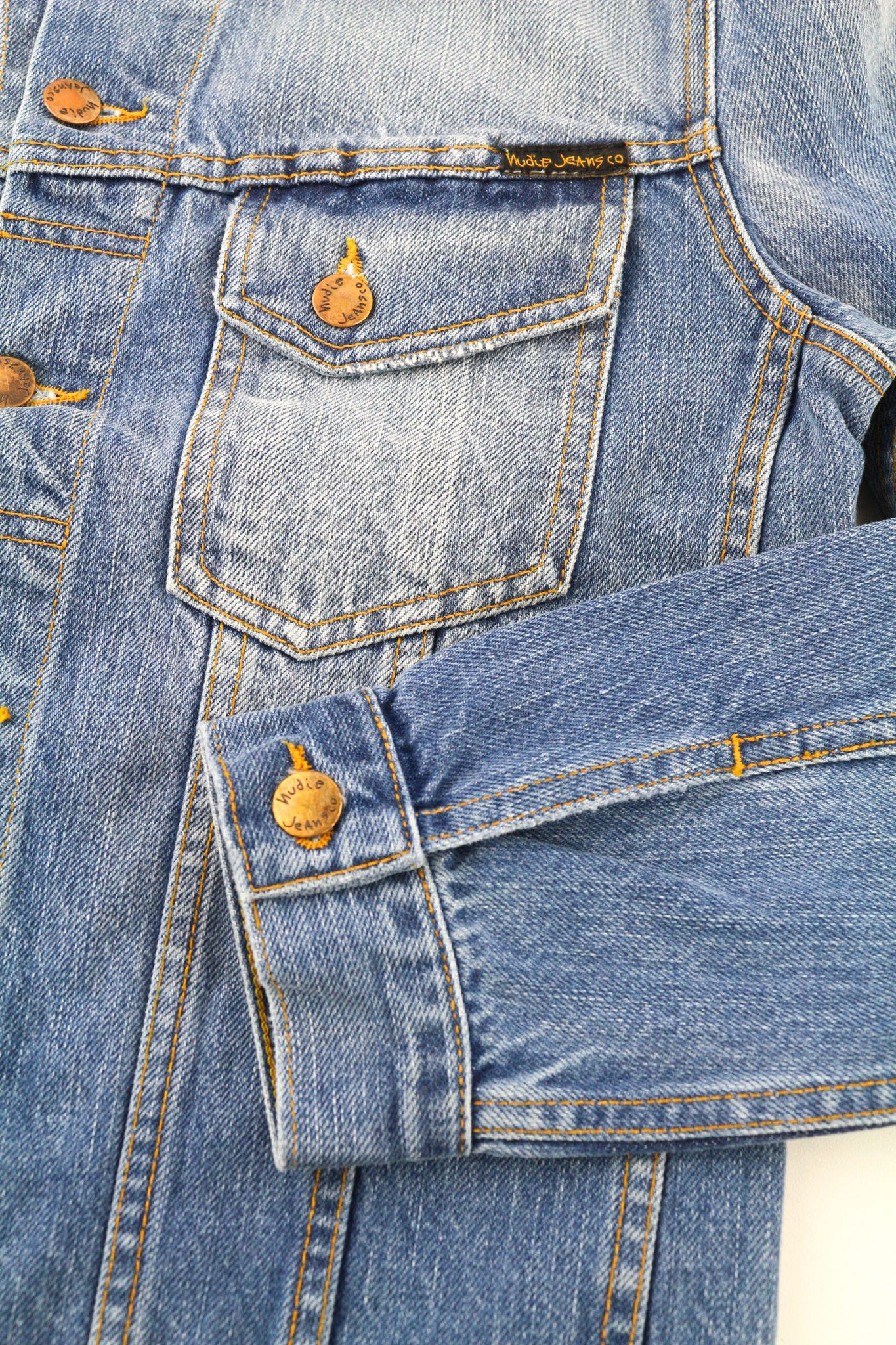Nudie Jeans PERRY ORG. SUMMER SHADE S Organic Cotton Blue Jacket 80406 Size US S / EU 44-46 / 1 - 5 Thumbnail