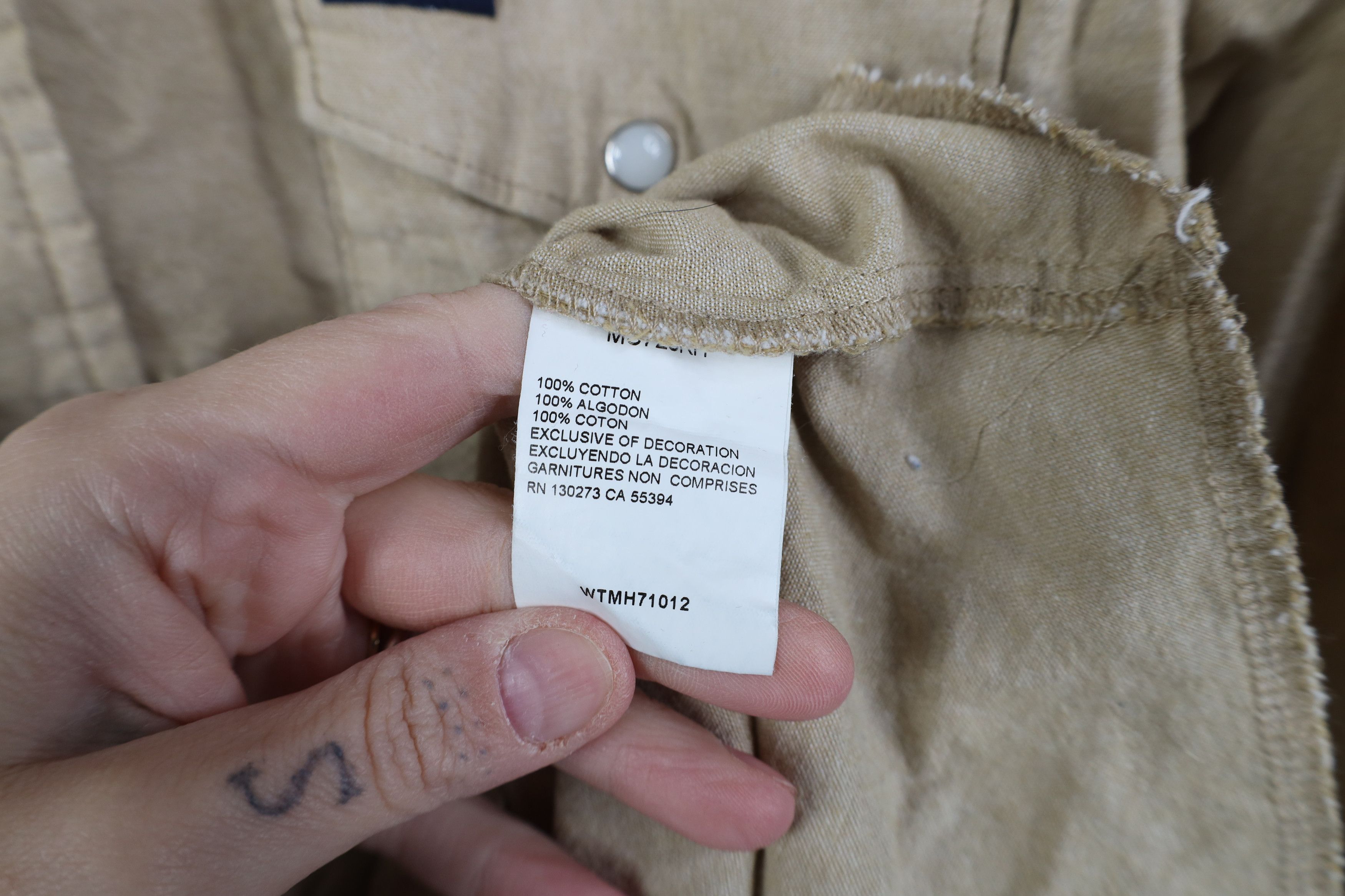 Wrangler Vintage 90s Wrangler Cowboy Snap Button Collared Shirt Beige Size US M / EU 48-50 / 2 - 8 Thumbnail
