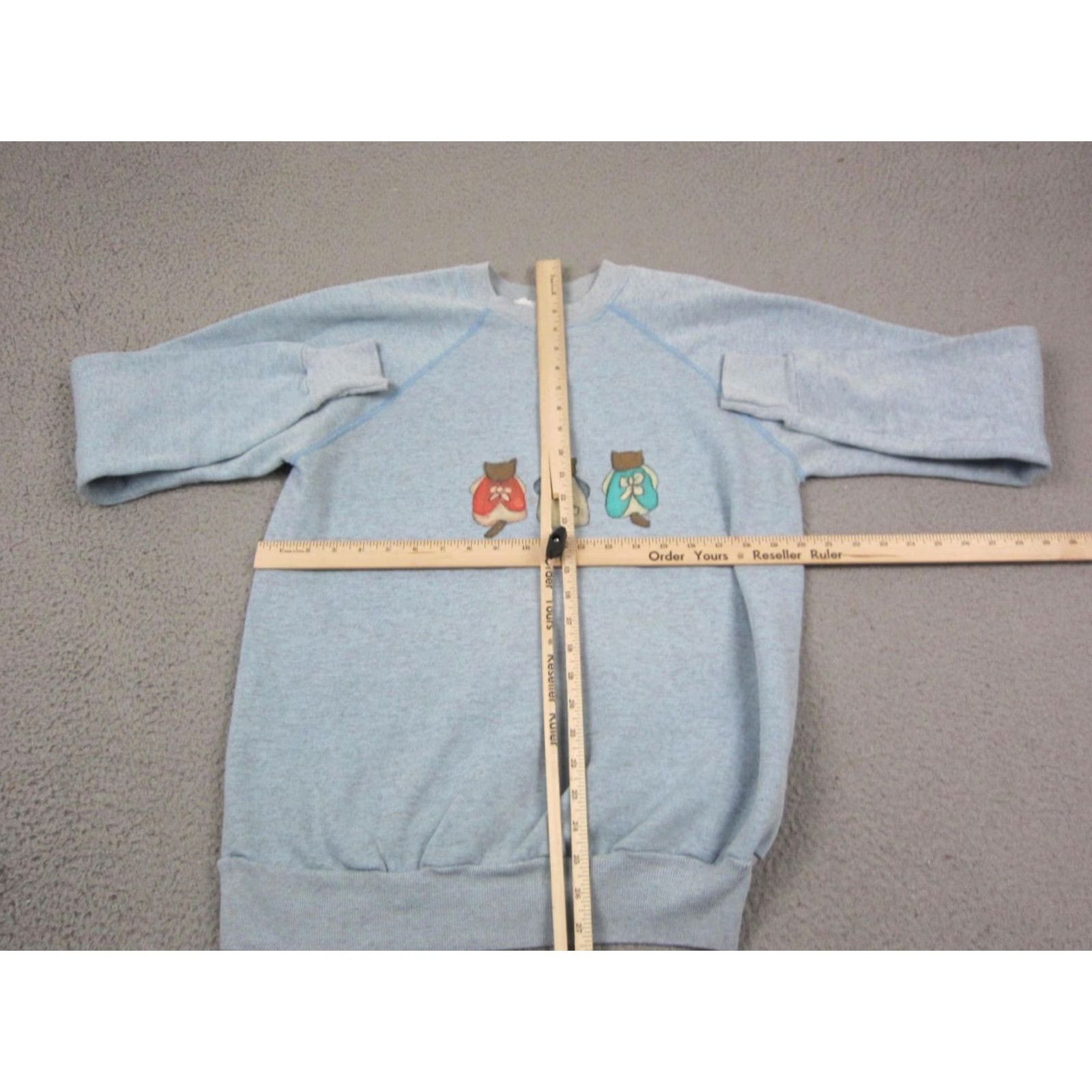 Vintage Vintage Pannill Sweatshirt Womens XL Blue Pullover Logo 80s Raglan Graphic Print Fleece Cotton Polyester United States Size XL / US 12-14 / IT 48-50 - 6 Thumbnail