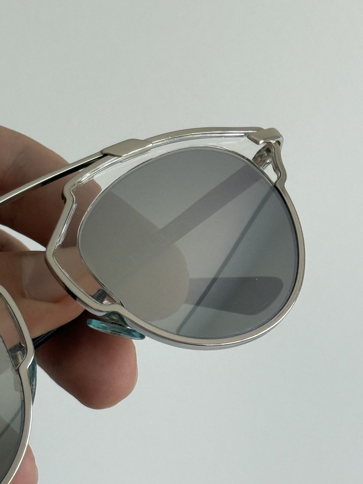 Dior Christian Dior Silver Studded SoRealS Mirrored Sunglasses Size ONE SIZE - 5 Thumbnail