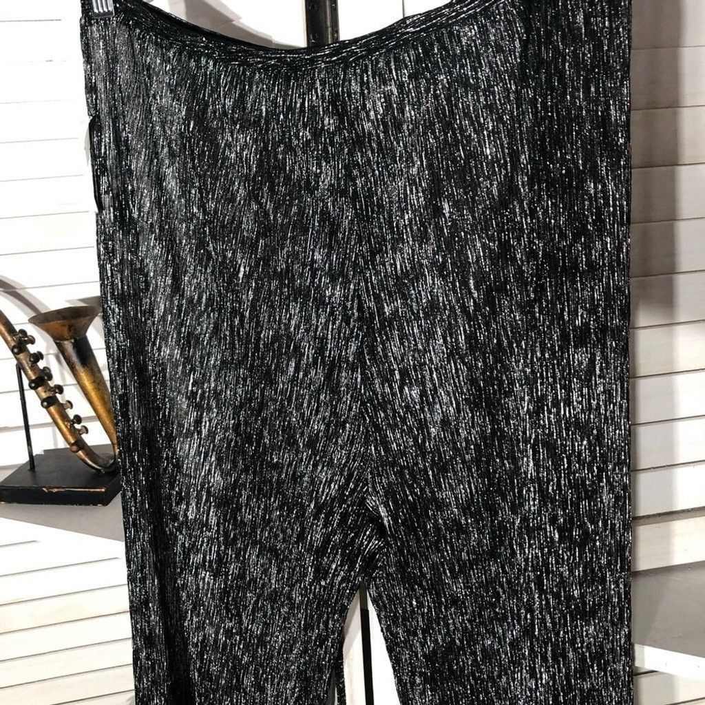 Forever 21 Cover Up Pants Disco Sequin High-Rise Silver/Black S Size 27" / US 4 / IT 40 - 5 Thumbnail