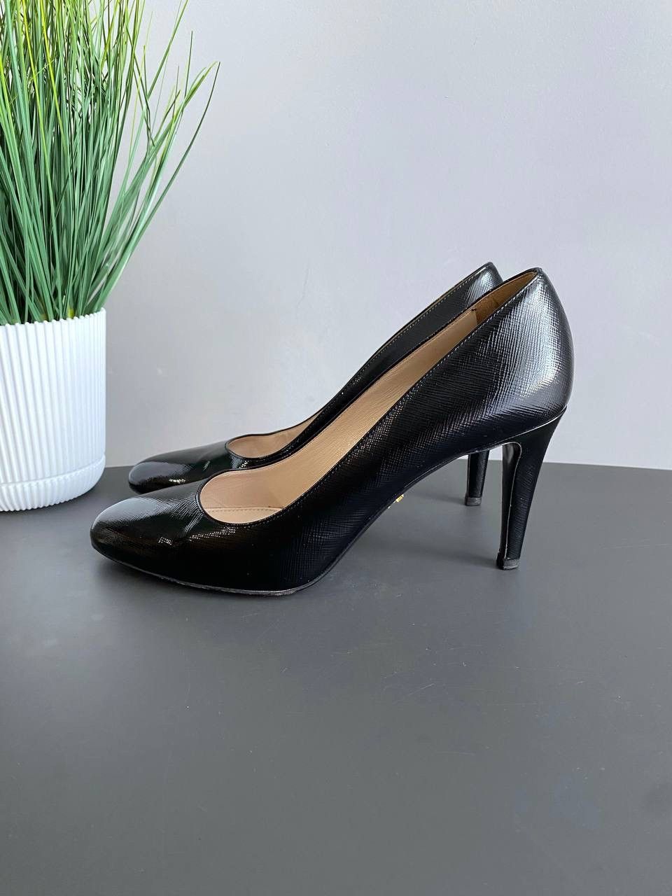 Prada Prada Milano Women’s Black Leather Patent Pumps Size EU 37,5 Size US 7.5 / IT 37.5 - 6 Thumbnail