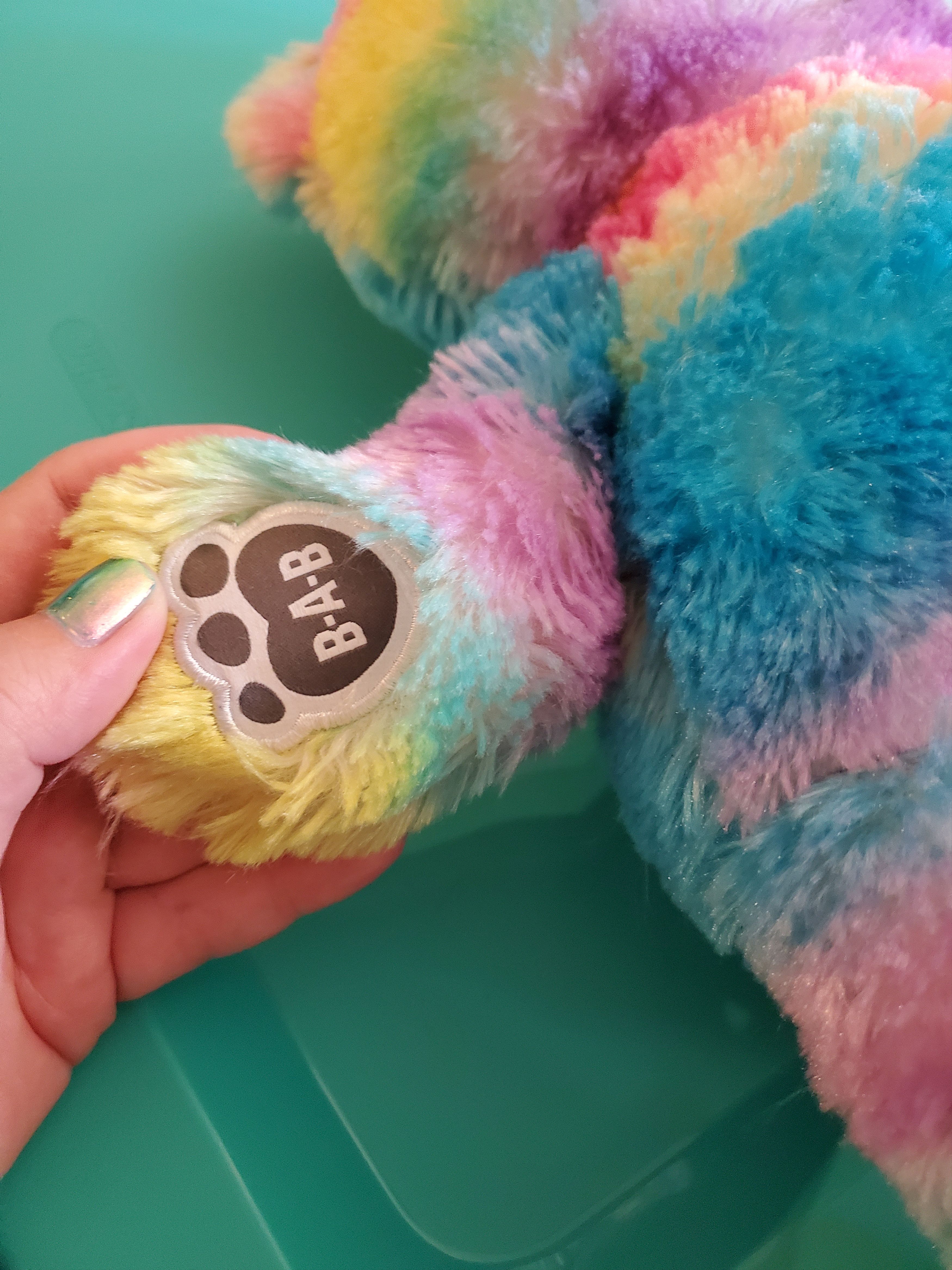 Other 16" Rainbow Sparkle Tie-Dye Build-a-Bear Size ONE SIZE - 2 Thumbnail