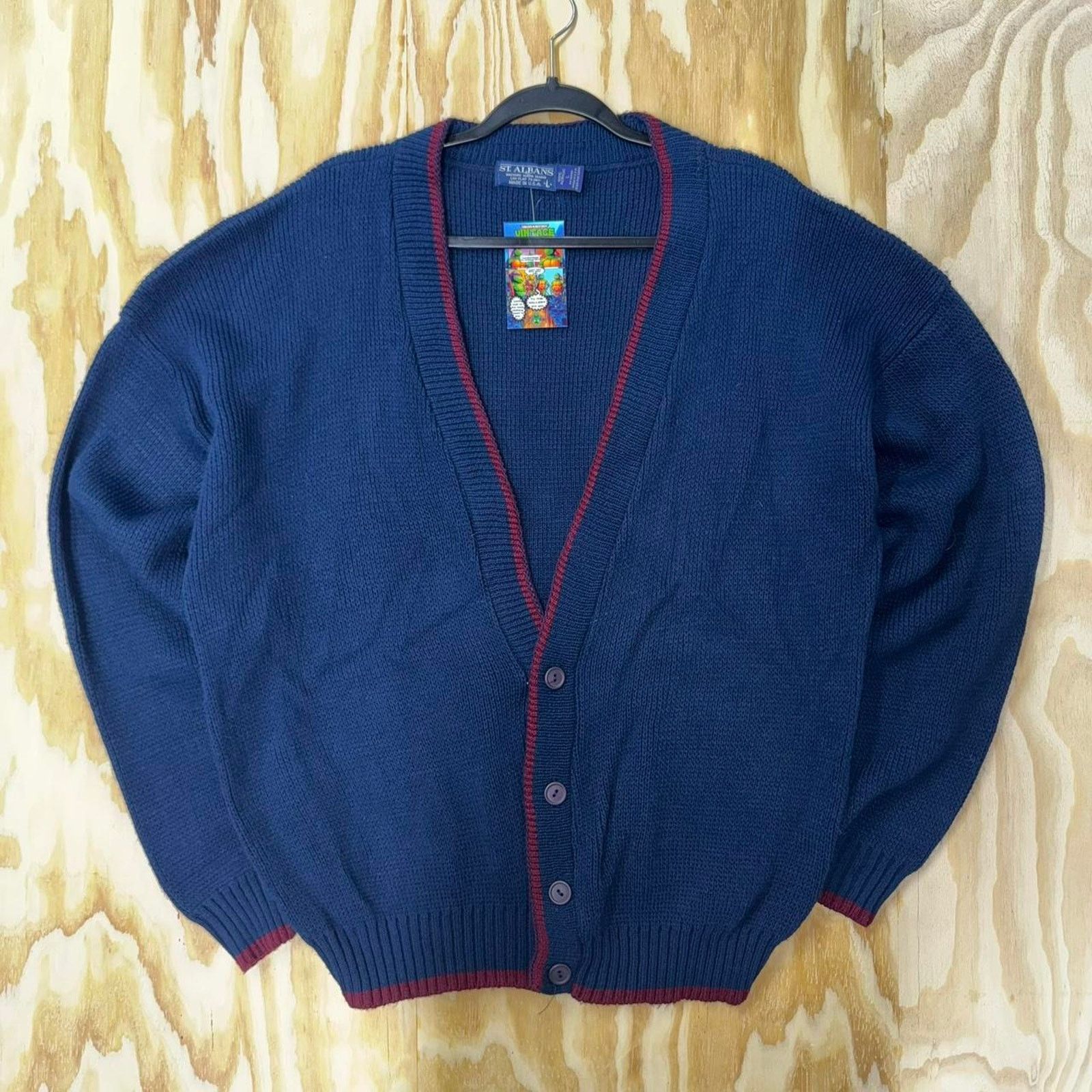 Vintage Vintage y2k st albans 1990s button knitted cardigan sweater Size US L / EU 52-54 / 3 - 1 Thumbnail