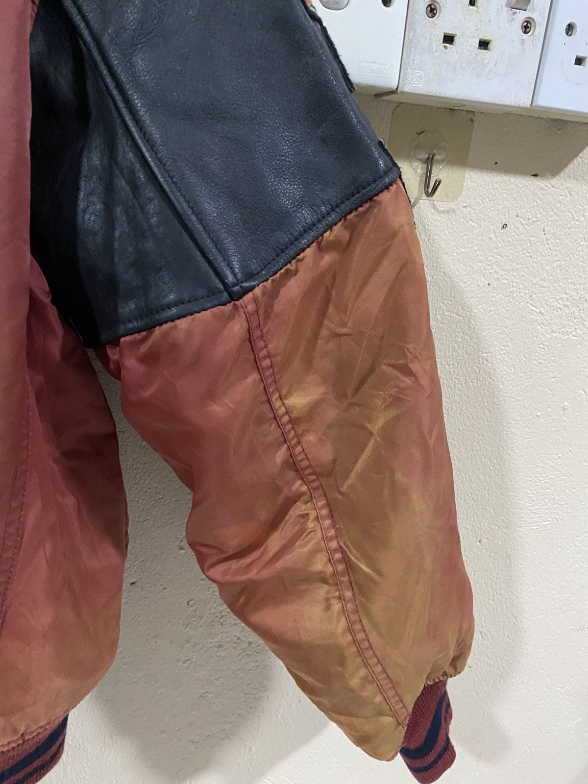 Harley Davidson Harley Davidson 90s Sunfaded Bombers Leather Trim Size US L / EU 52-54 / 3 - 10 Thumbnail