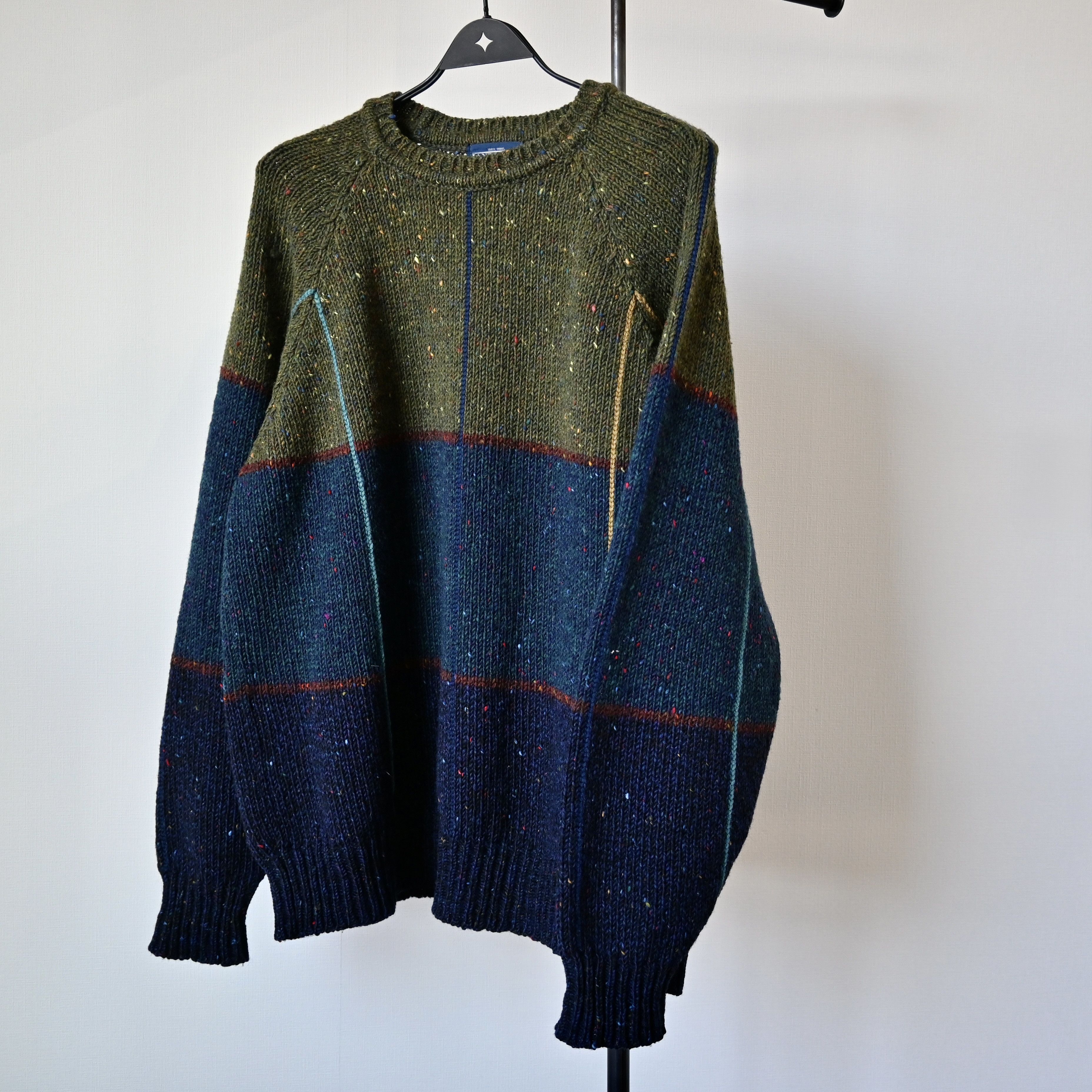 Lands' End Vintage 1990s LAND'S END panel knit sweater, made in Ireland Size US M / EU 48-50 / 2 - 16 Thumbnail