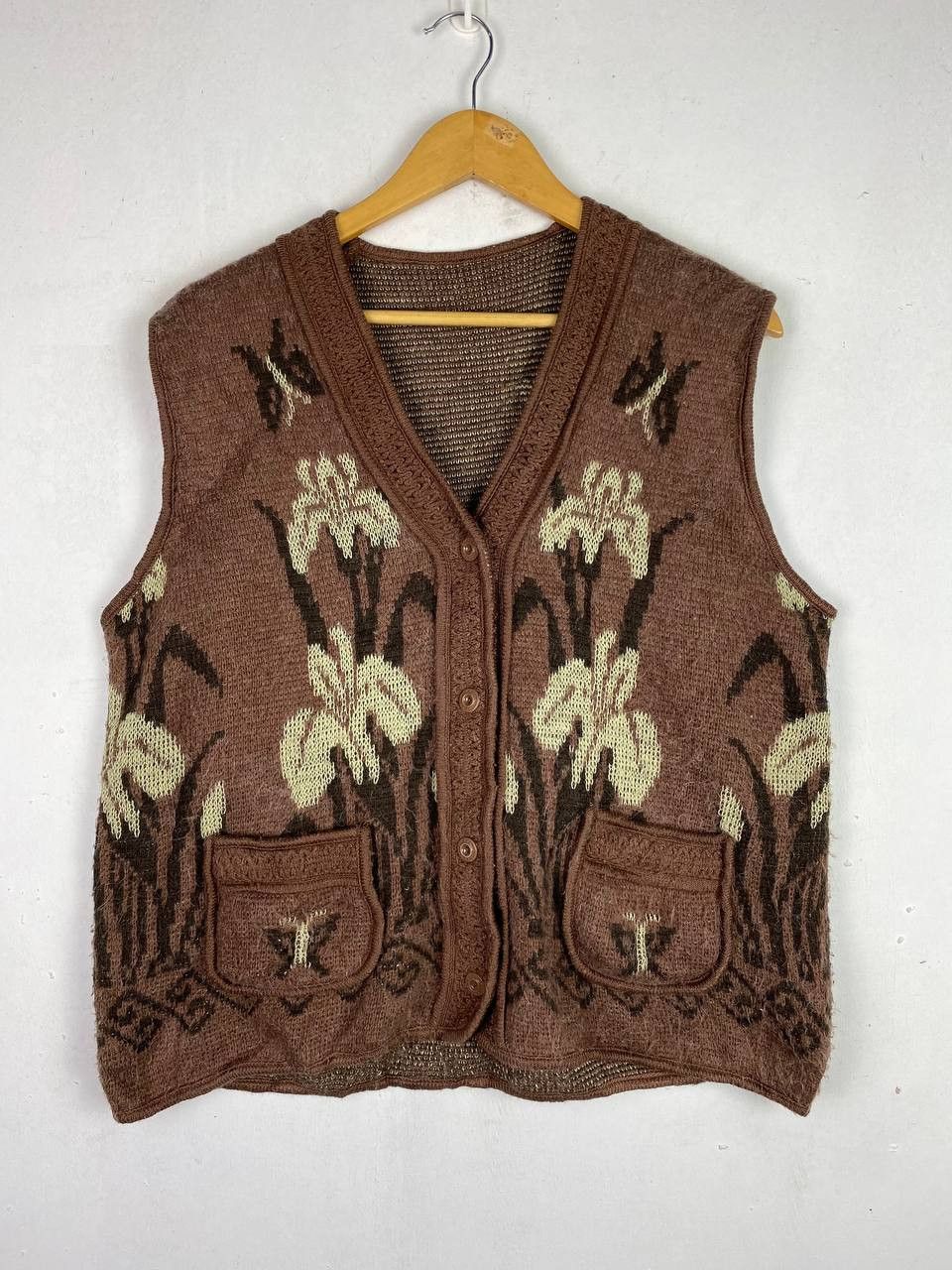 Japanese Brand japanese brand floral wool vest nice design Size US XL / EU 56 / 4 - 1 Thumbnail