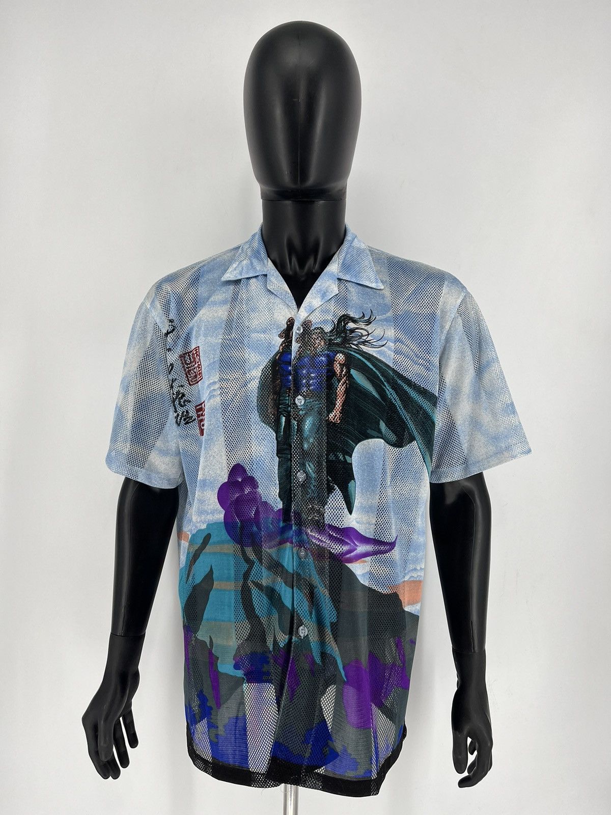 Japanese Brand Vintage Japanese Style Short Sleeve Mesh Shirt Streetwear Size US L / EU 52-54 / 3 - 2 Thumbnail