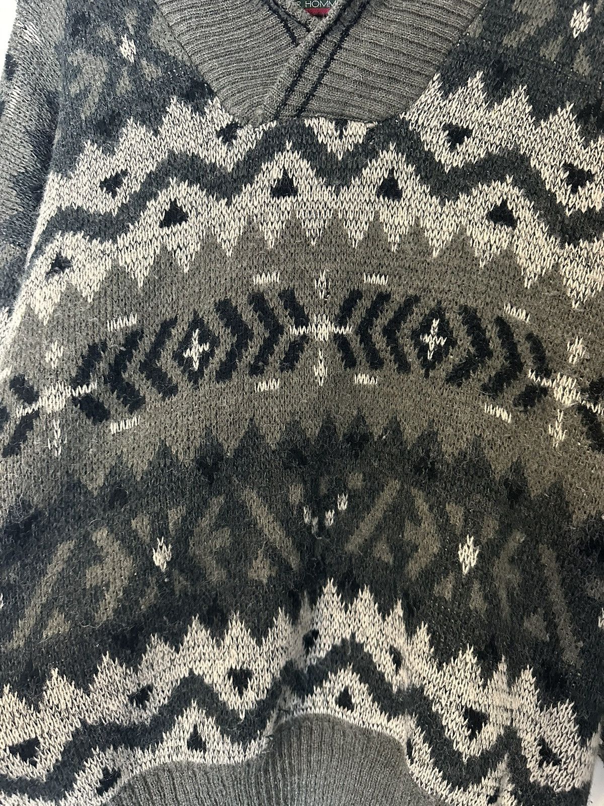 Sears × Vintage Vintage Sears Abstract Swiped Swoop Neck Sweater Large Size US L / EU 52-54 / 3 - 4 Thumbnail
