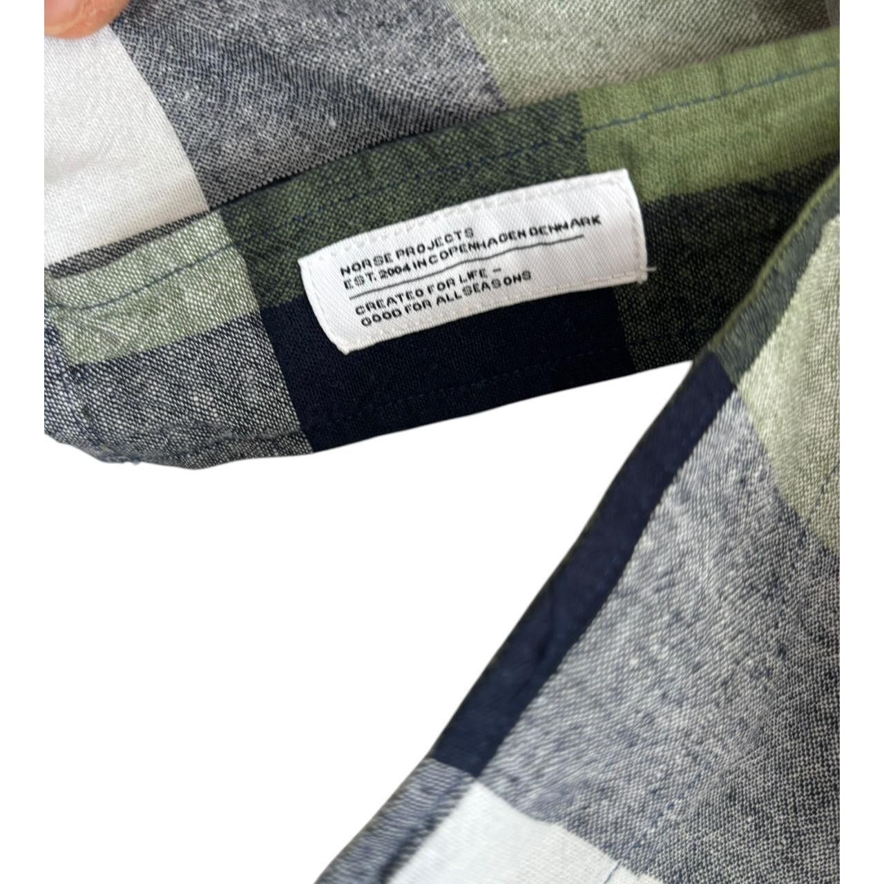 Norse Projects Norse projects Carsten cotton linen check shirt green Size US S / EU 44-46 / 1 - 5 Thumbnail