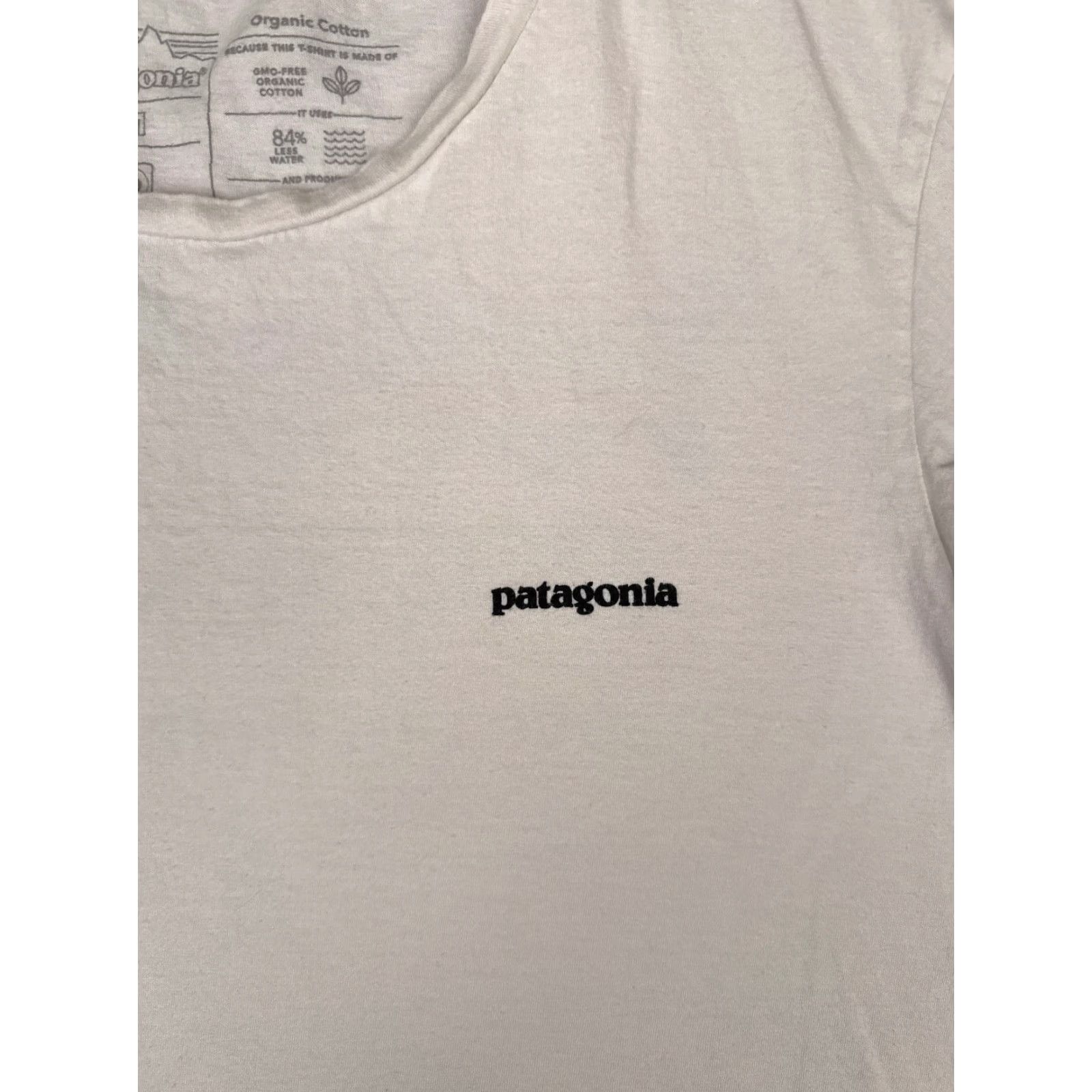 Patagonia Patagonia Shirt Adult Medium White Short Sleeve Crew Neck Cotton Crop Distressed Cropped Shirt Womens Classic Outdoor 90s? Size M / US 6-8 / IT 42-44 - 6 Thumbnail