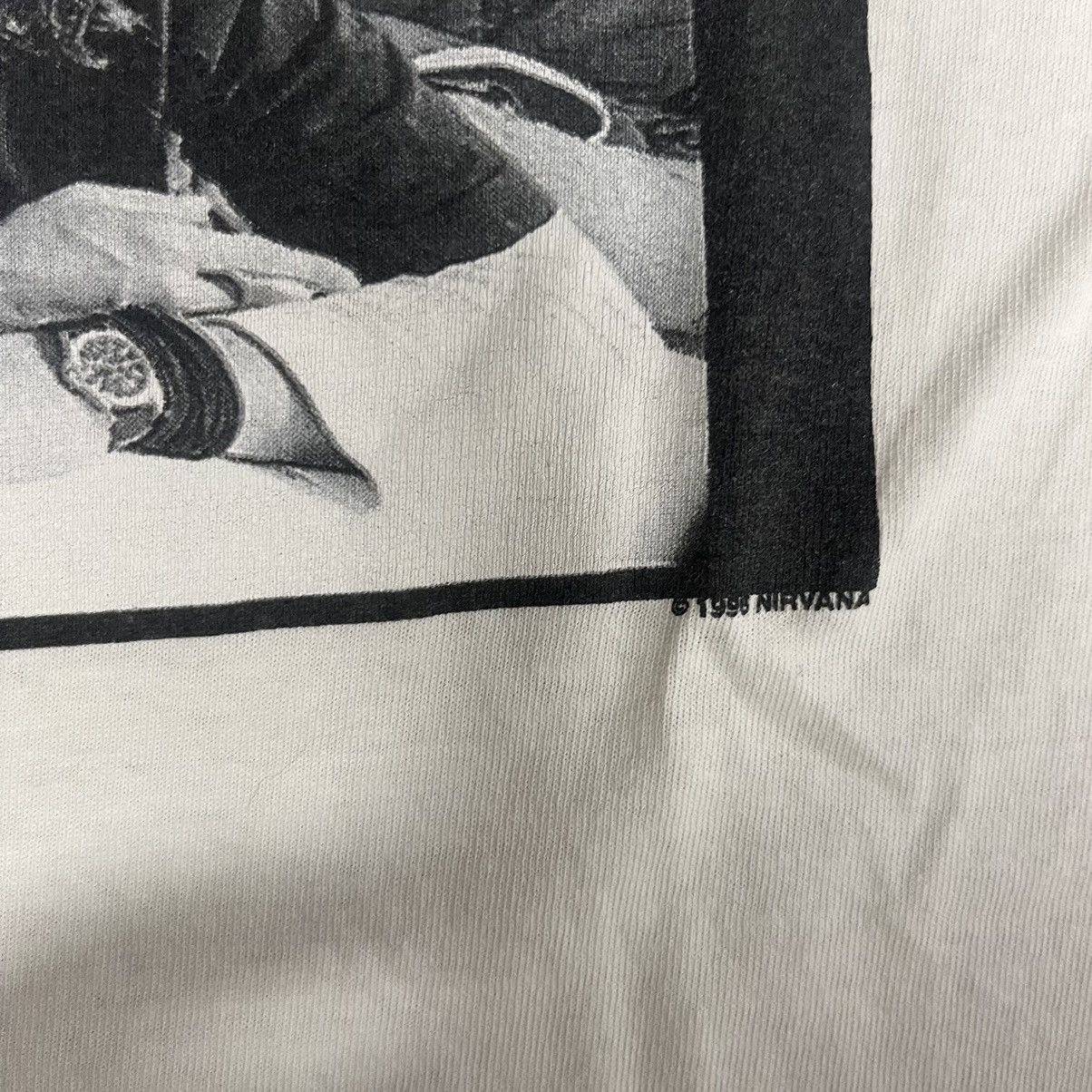 Band Tees × Nirvana × Vintage VTG 1996 Nirvana Kurt Kobain Group Picture Tee Size US L / EU 52-54 / 3 - 5 Thumbnail
