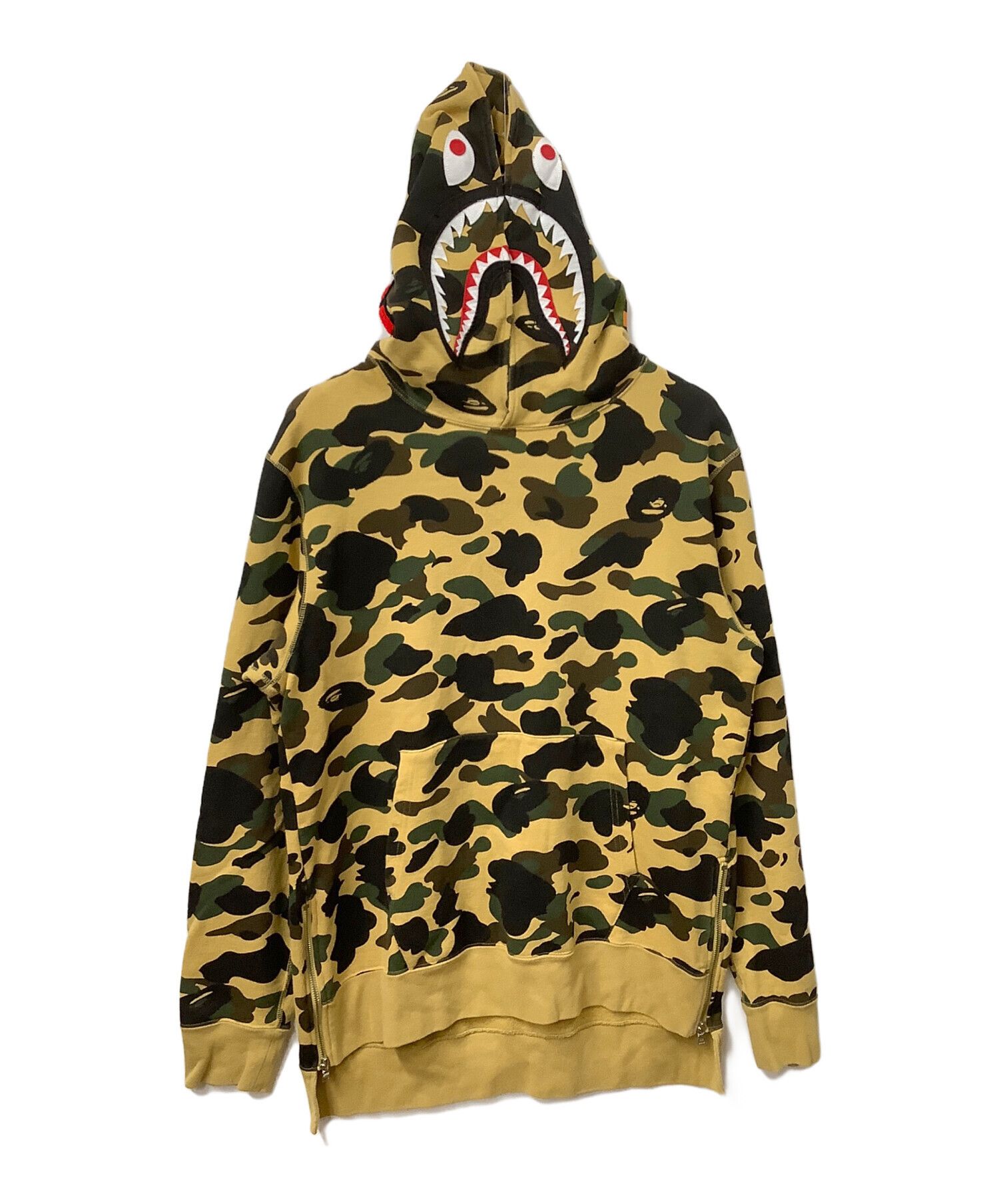 Bape A BATHING APE Shark Camouflage Pullover Hoodie Khaki XL Size US XL / EU 56 / 4 - 7 Thumbnail