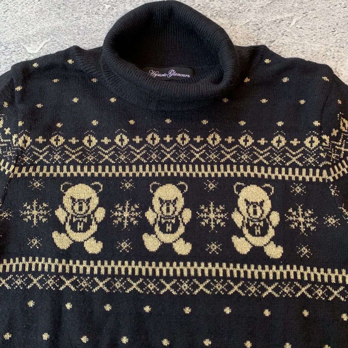 Hysteric Glamour 90’s Hysteric Glamour Knitt Turtleneck Bear Size US S / EU 44-46 / 1 - 7 Thumbnail