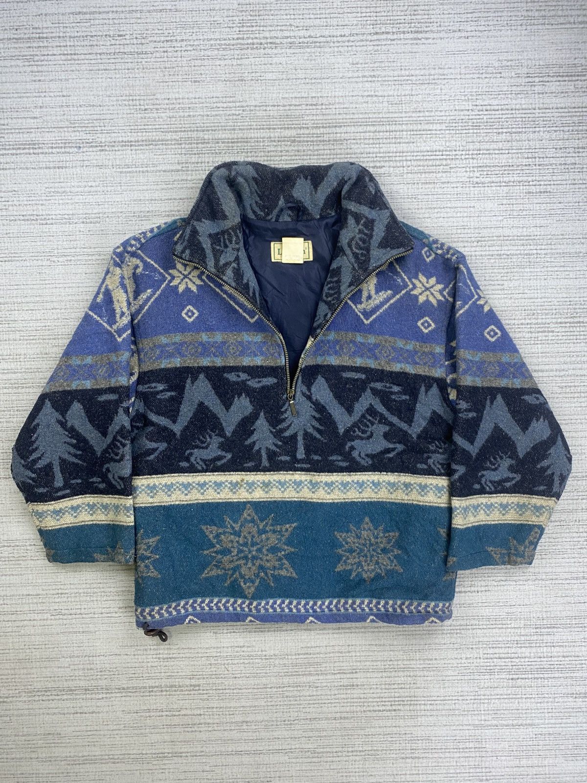 L.L. Bean Vtg 80s L.L.Bean Portugal Multicolour Ski Wool Navajo Jacket Size US M / EU 48-50 / 2 - 5 Thumbnail