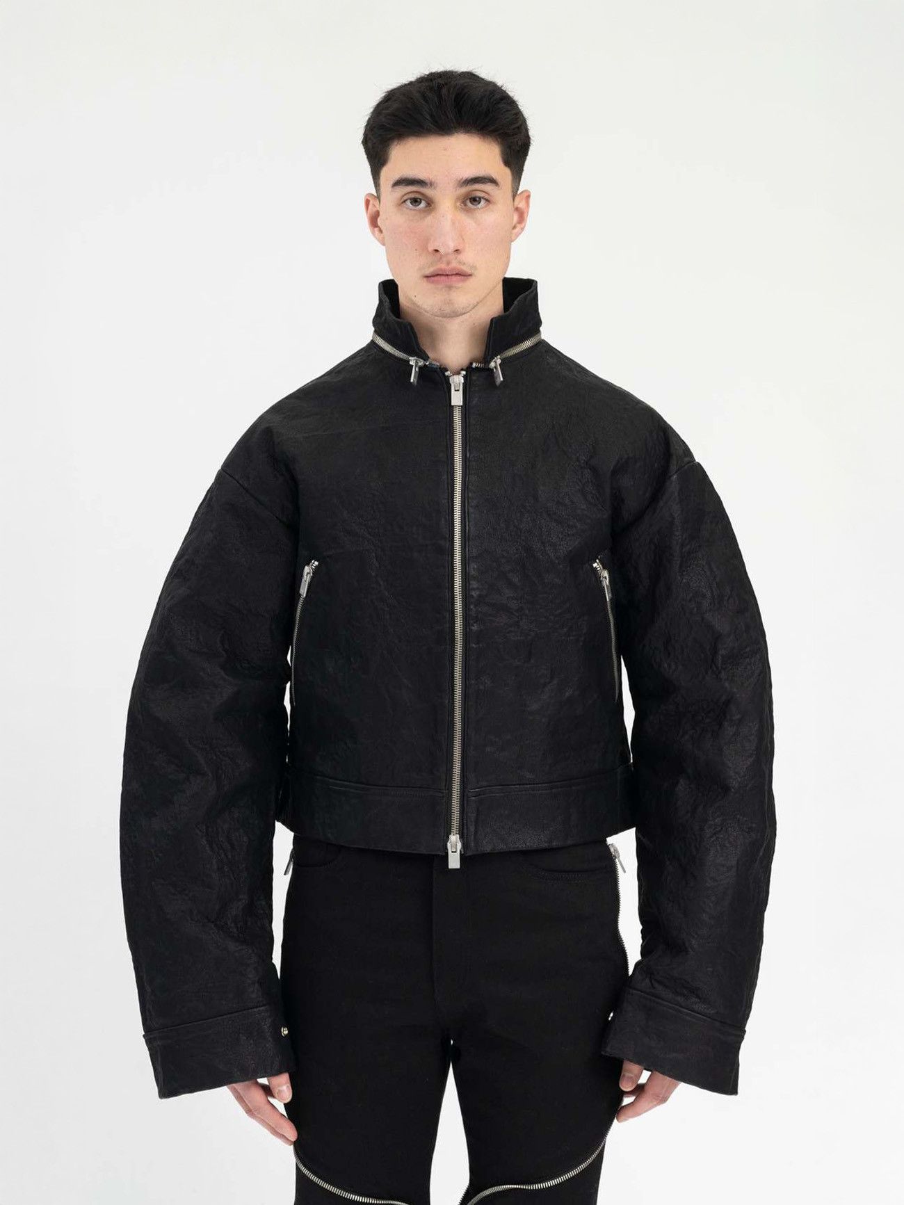 Heliot Emil HELIOT EMIL AW23 Stiff Leather Jacket Black Size XS / US 0-2 / IT 36-38 - 9 Thumbnail