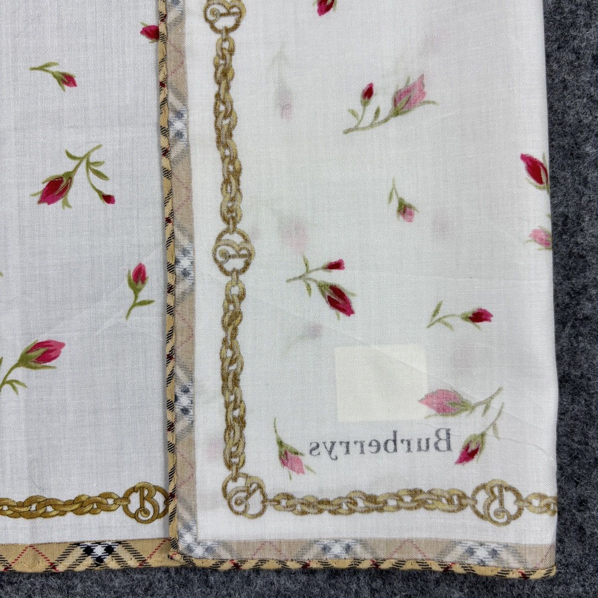 Burberry × Vintage Handkerchief # E003 # Bandana # Neckerchief Size ONE SIZE - 4 Thumbnail
