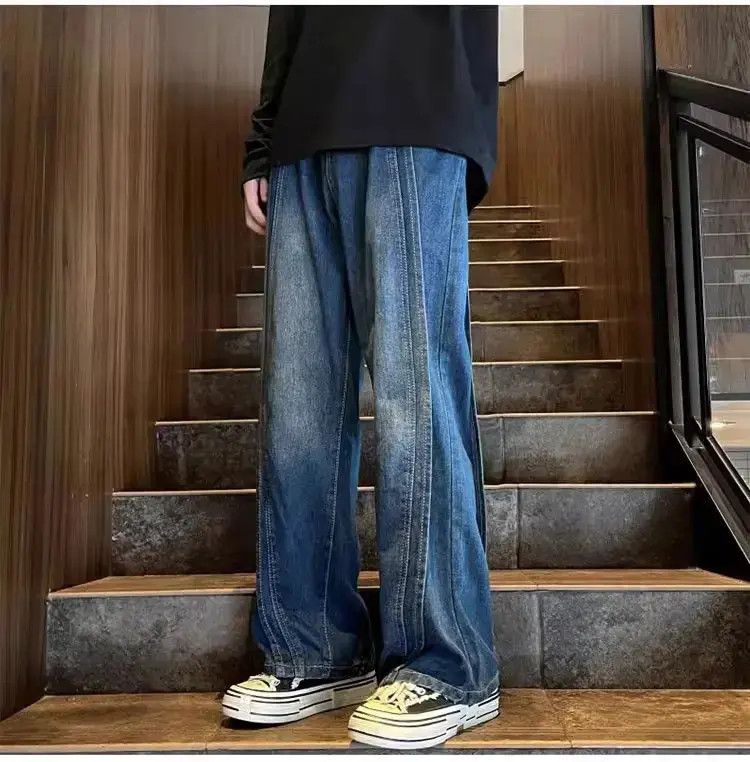 Japanese Brand Retro loose fitting straight leg jeans Size US 30 / EU 46 - 6 Thumbnail