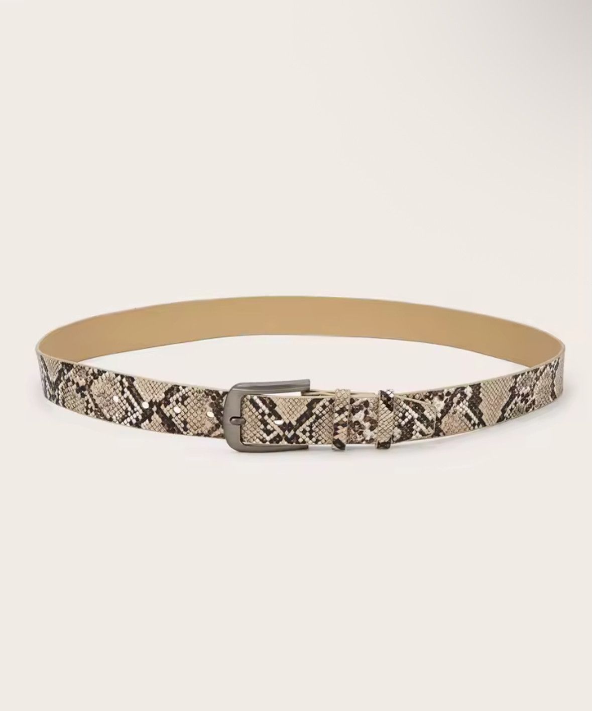 Japanese Brand Trendy Gothic Punk Snake Skin Pattern Buckle Belt Size 42 - 2 Thumbnail