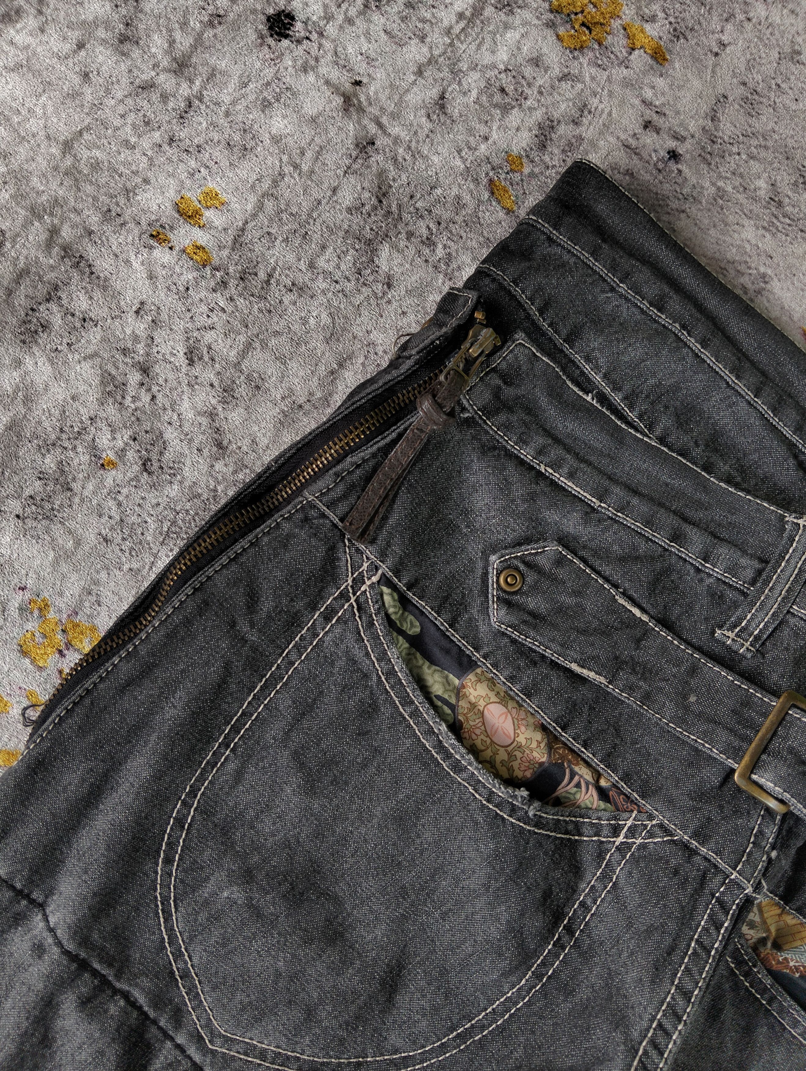 PPFM Dog House Double Waist Monkey Pocket Buckle Back Jeans Size US 33 - 6 Thumbnail