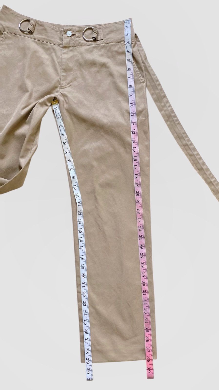 Nepenthes Nepenthes Khaki Tie-Waist Chino Trousers Size 32" / US 10 / IT 46 - 5 Thumbnail