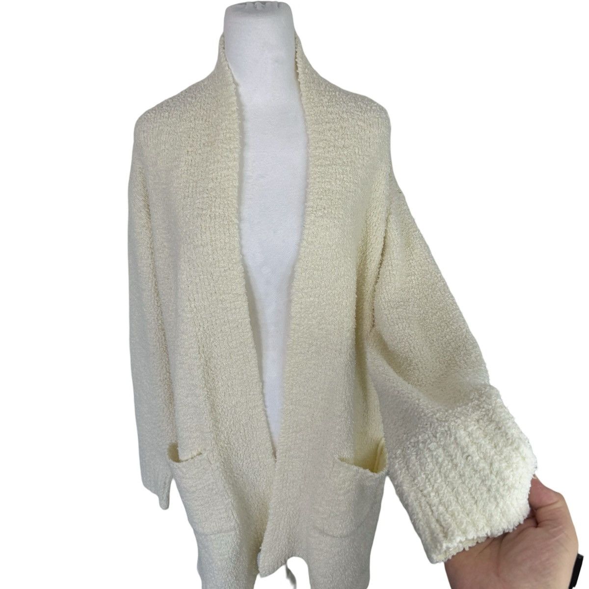 SKIMS SKIMS Women Cream/Yellow Sherpa Cardigan Sweater Coat L/XL Size XL / US 12-14 / IT 48-50 - 1 Thumbnail
