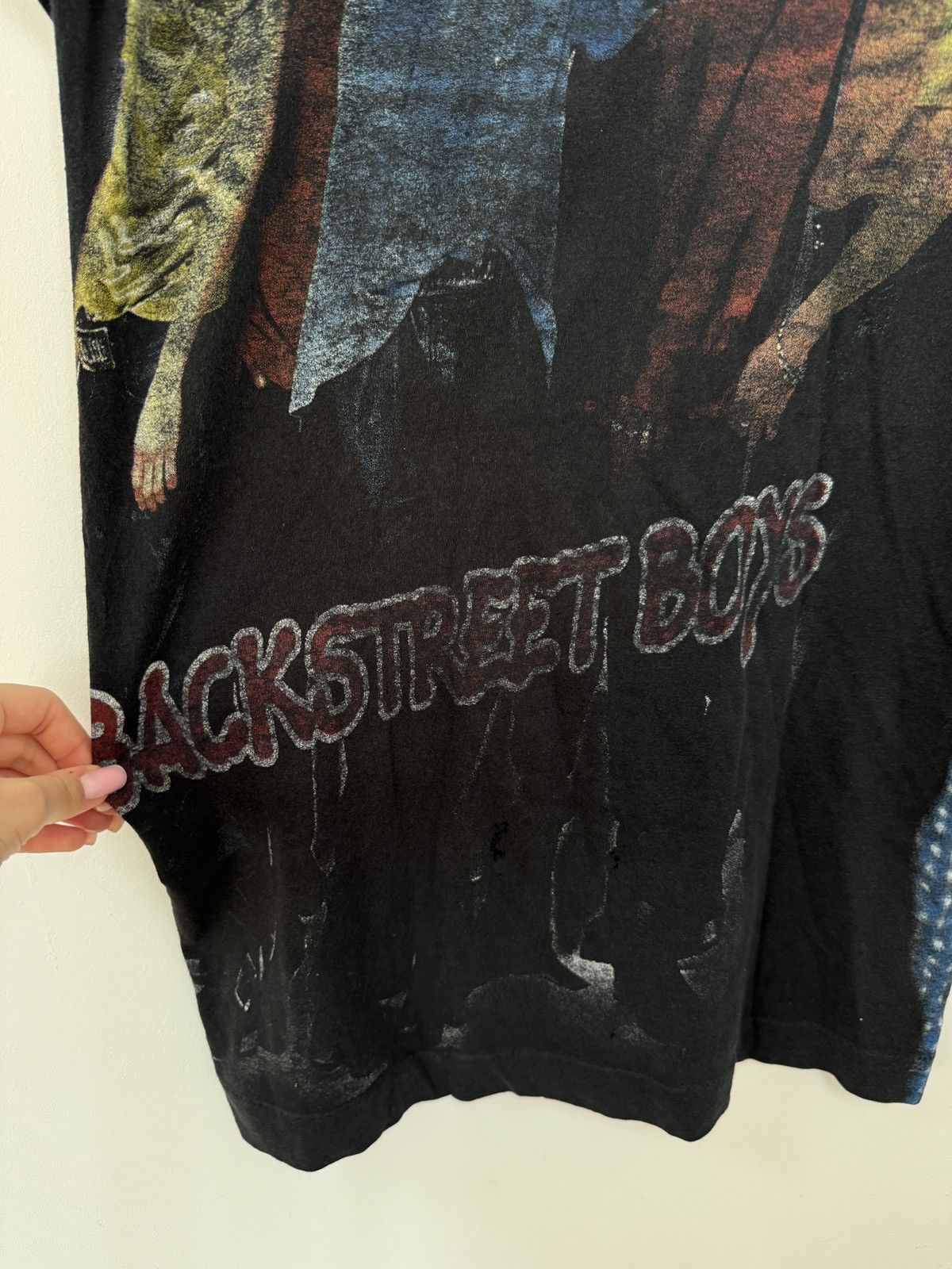 Band Tees × Vintage Vintage 90's Back Street Boys Over Print T-Shirt Size US S / EU 44-46 / 1 - 11 Thumbnail