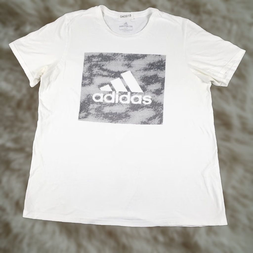 Adidas Adidas T-Shirt Men's Large White Logo Graphic Casual Short Sleeve Size US L / EU 52-54 / 3 - 1 Thumbnail